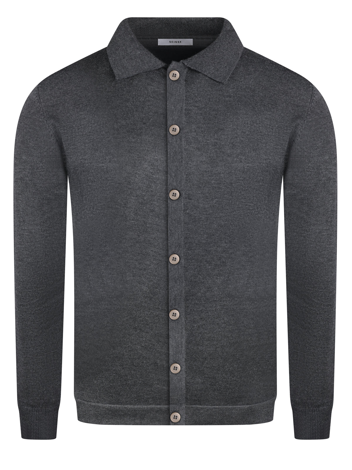 Sseinse Button Cardigan Charcoal