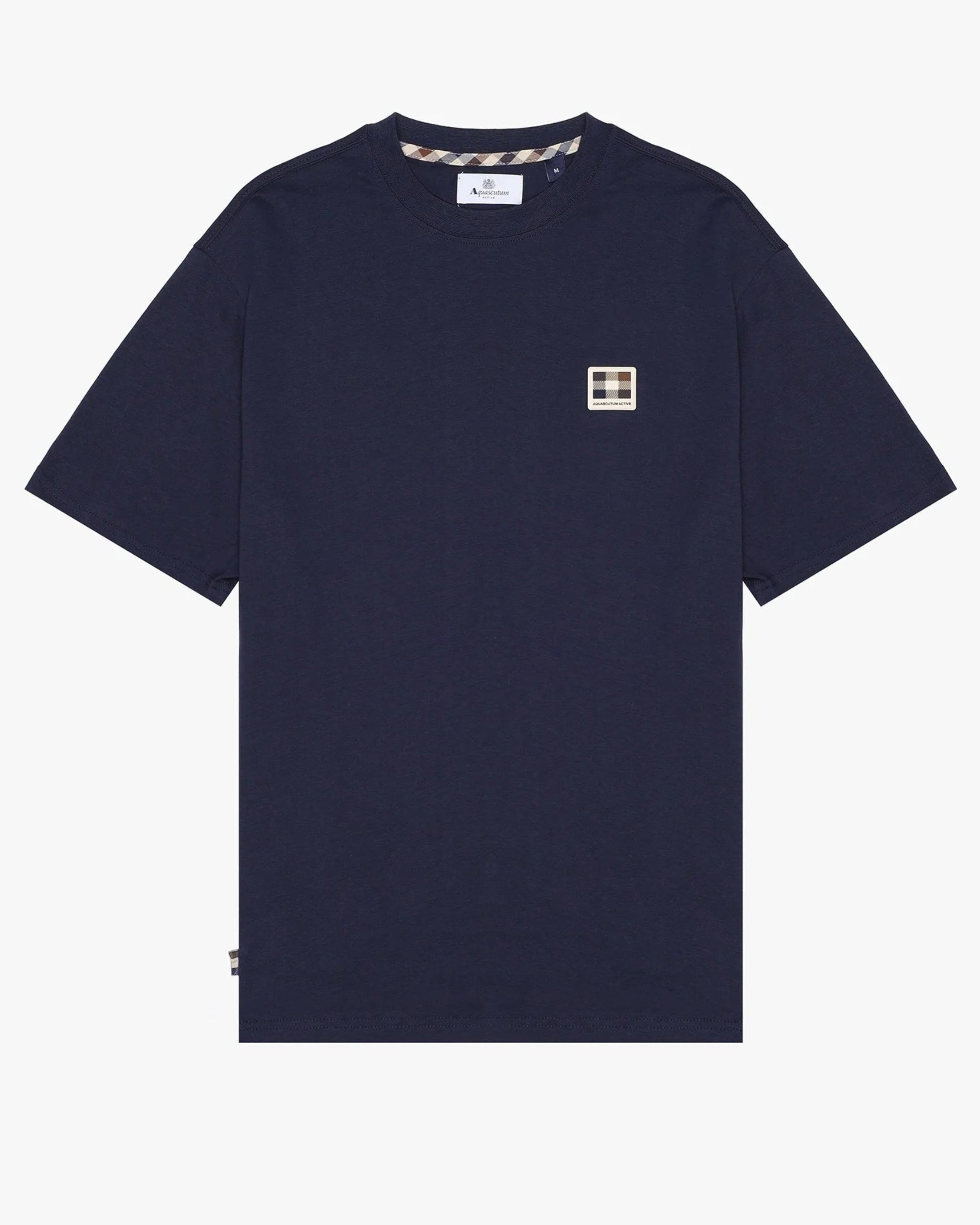 Aquascutum Rubber Logo Tee Navy