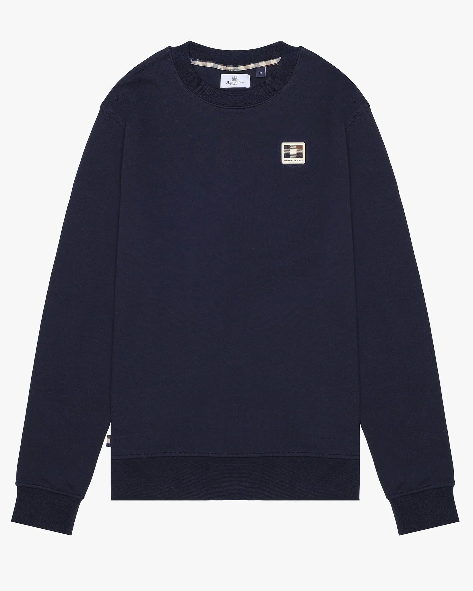 Aquascutum Rubber Logo Sweat Navy