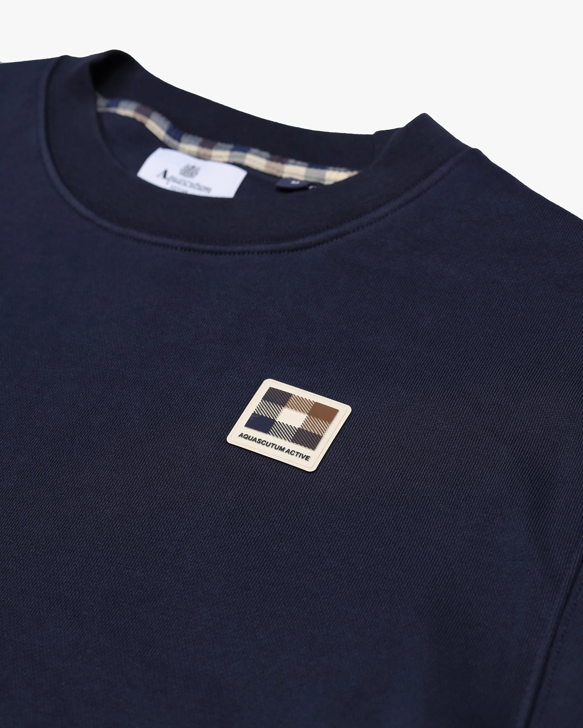 Aquascutum Rubber Logo Sweat Navy