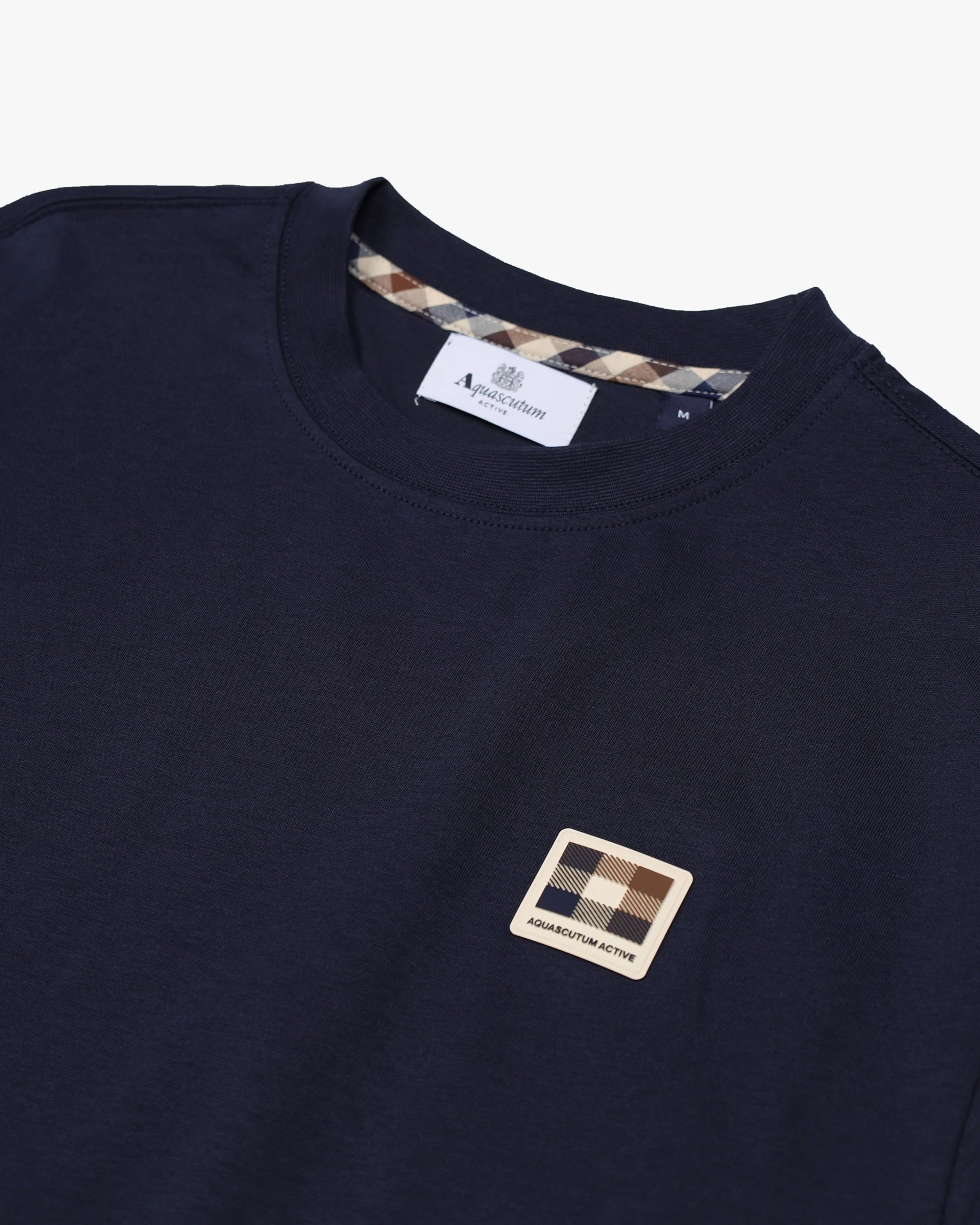 Aquascutum Rubber Logo Tee Navy