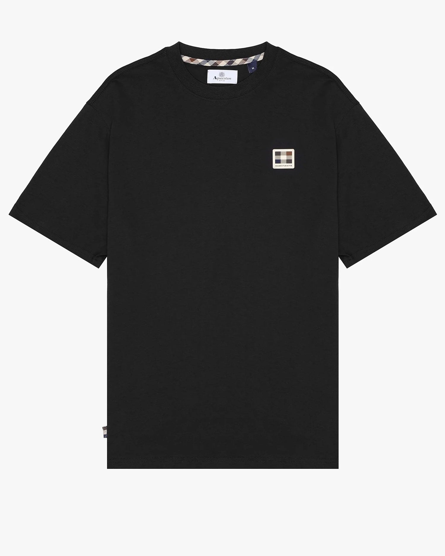 Aquascutum Rubber Logo Tee Black