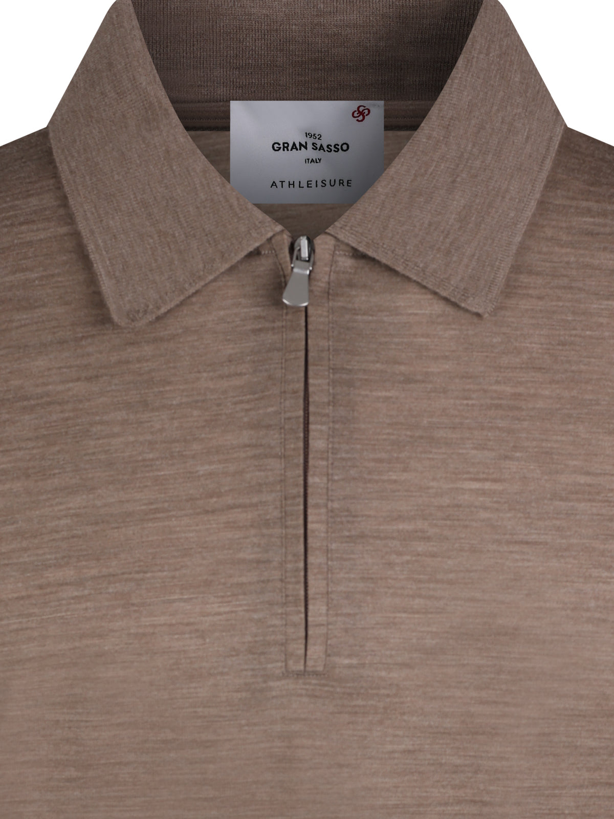 Gran Sasso Zip Polo Cuff Tan