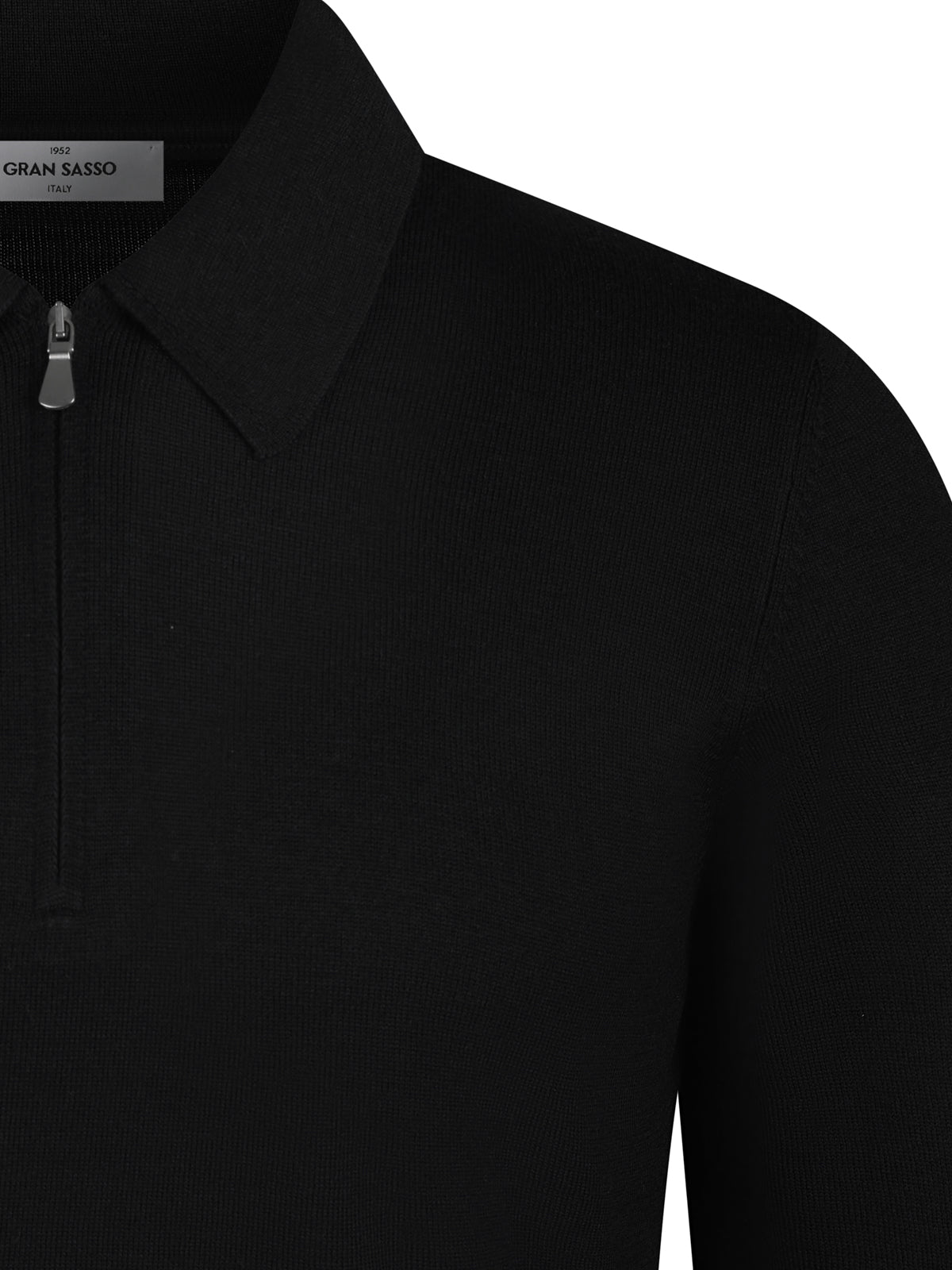 Gran Sasso Zip Polo Black