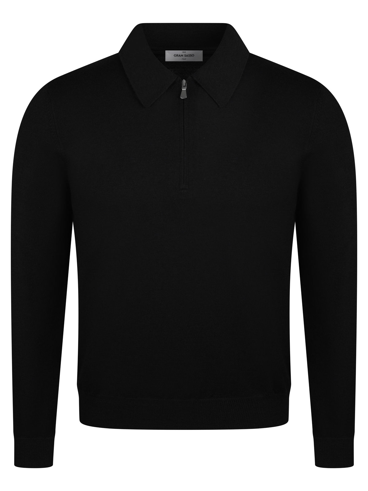 Gran Sasso Zip Polo Black
