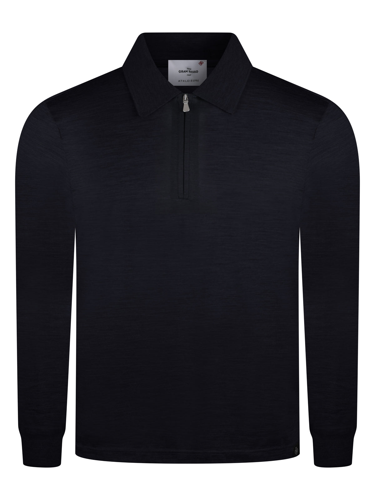 Gran Sasso Zip Polo Cuff Navy