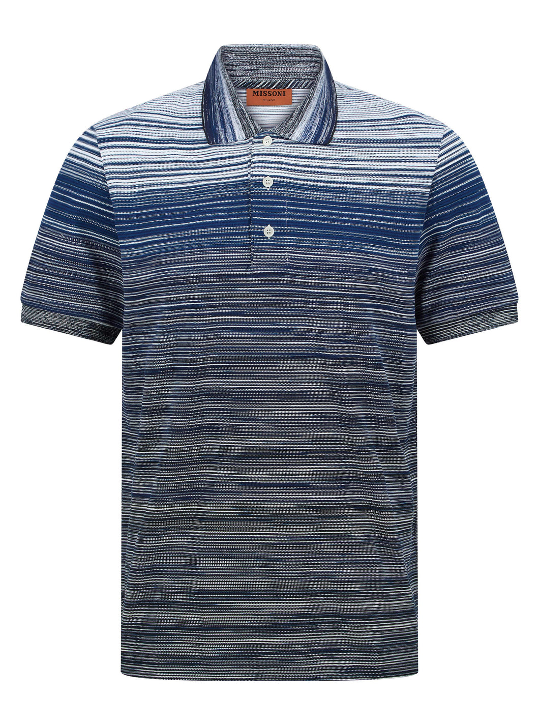 Missoni Classic Stripe Polo Shirt Navy