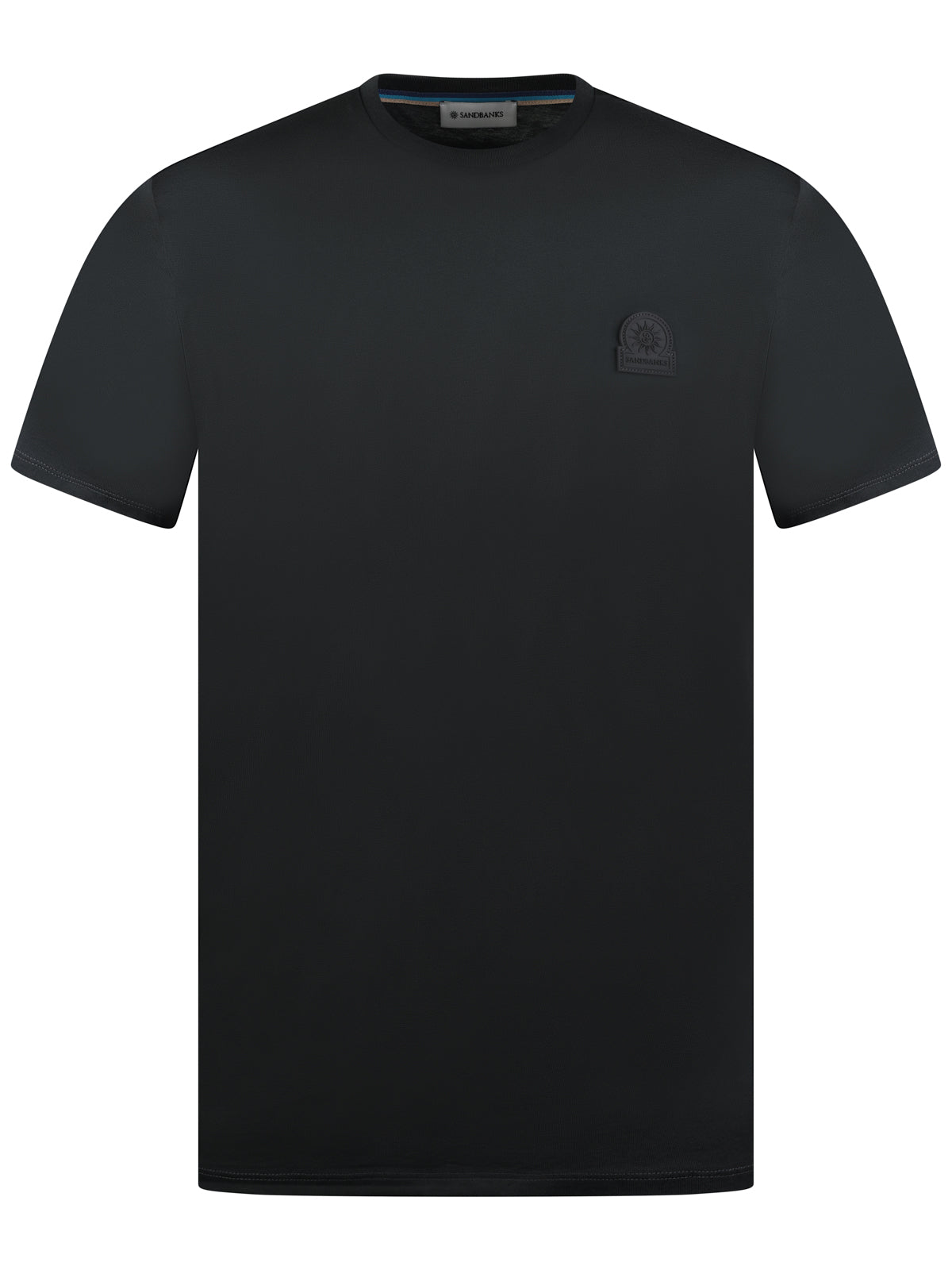 Sandbanks Rubber Badge Logo Tee Charcoal