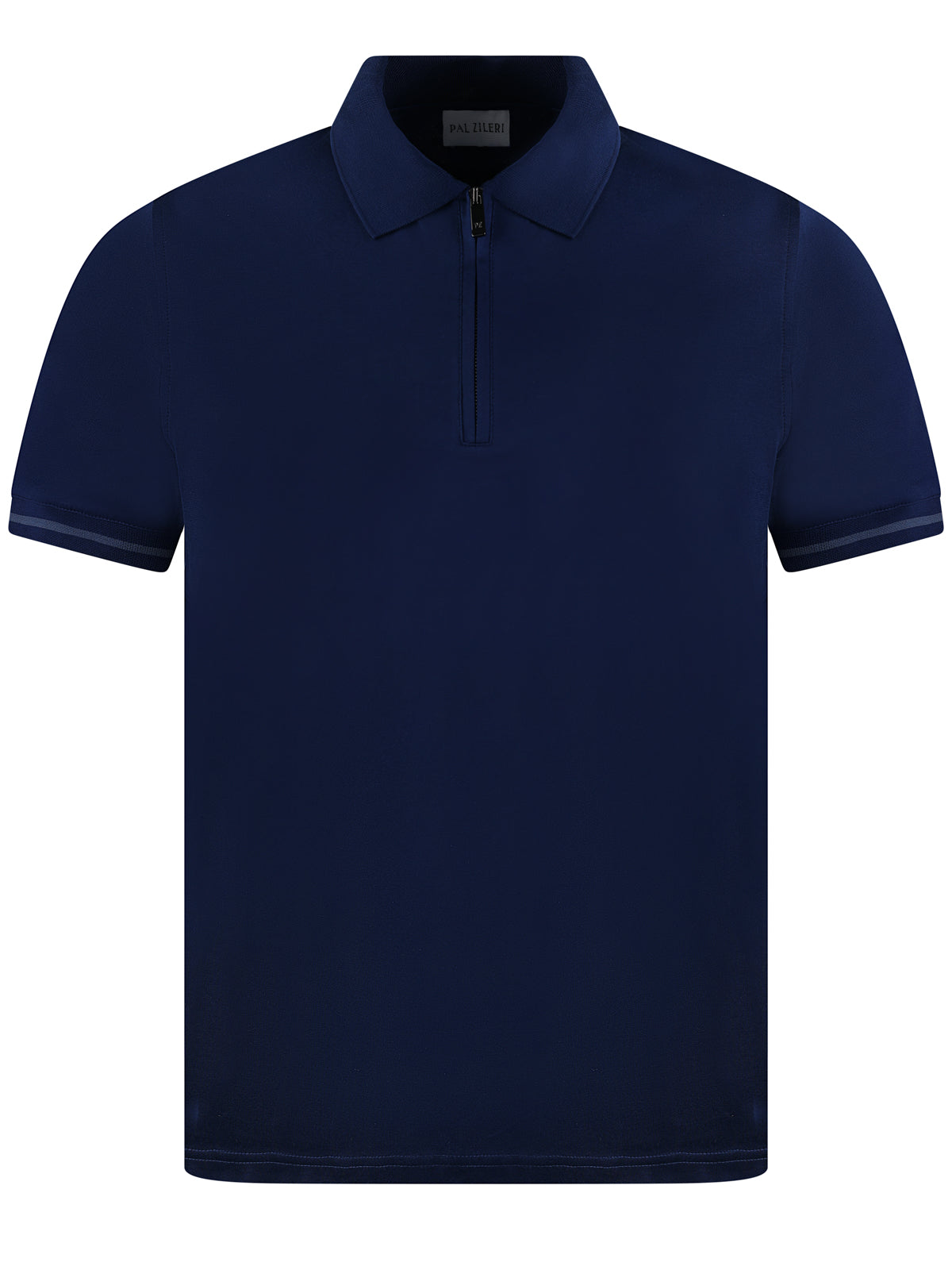 Pal Zileri Mercerised Zip Polo Royal
