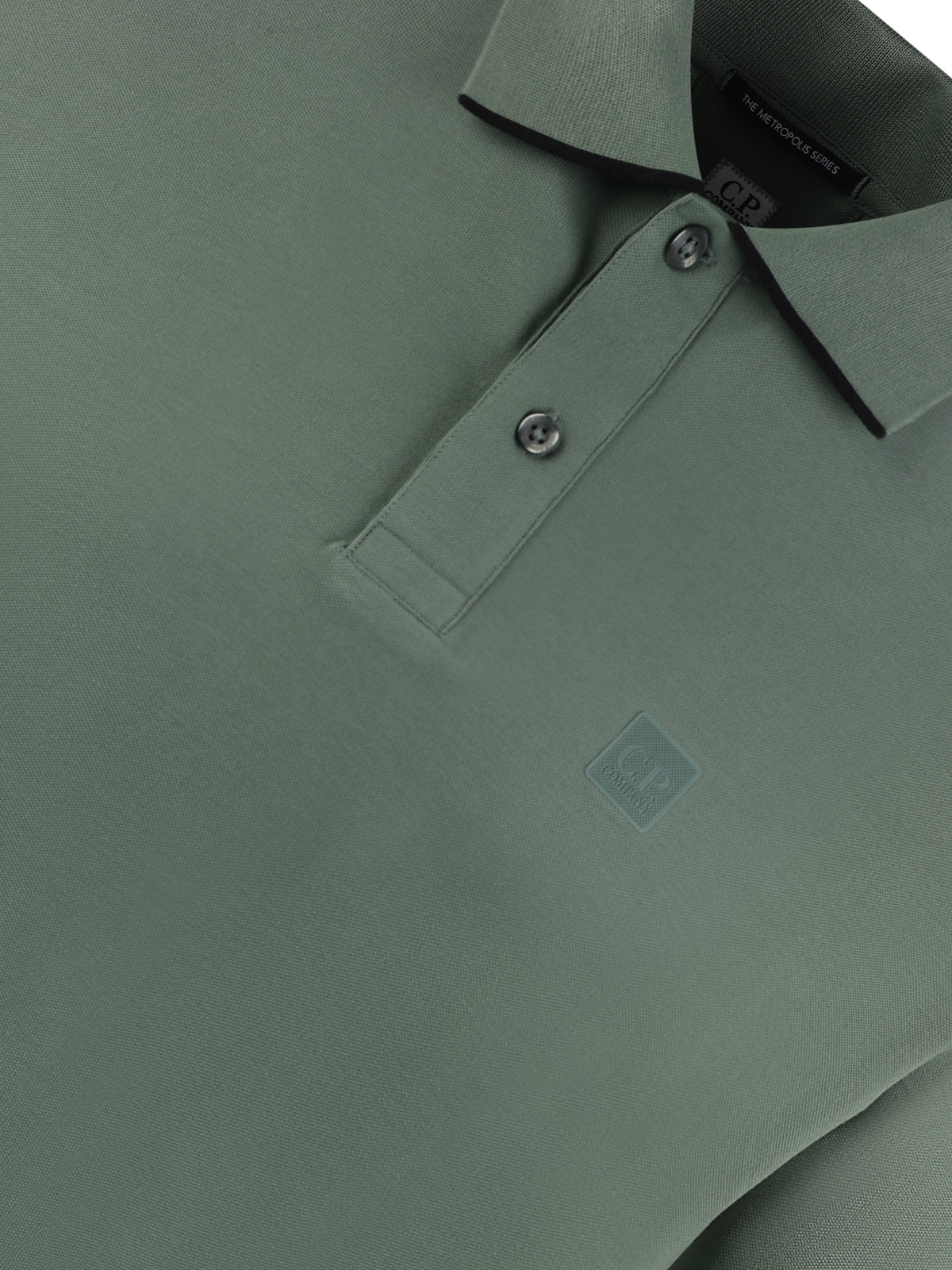 CP Company Rubber Logo Polo Khaki