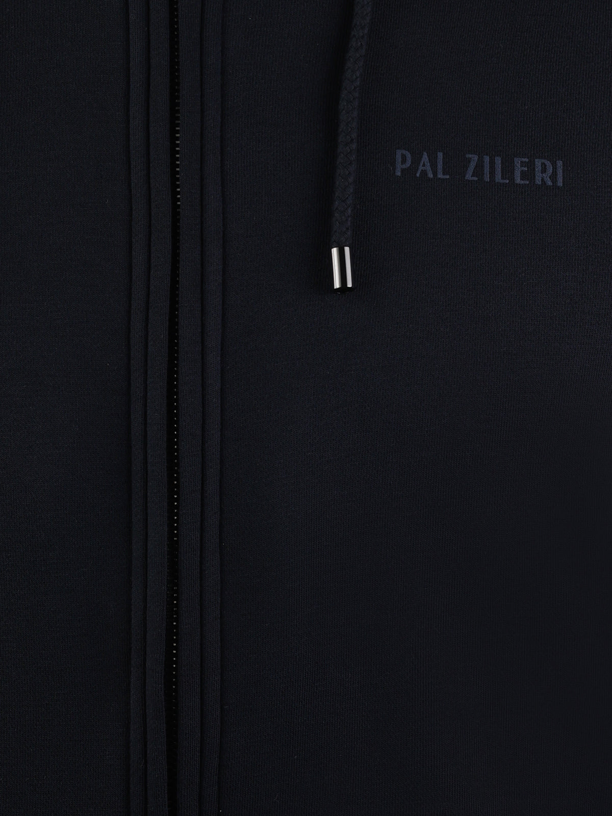 Pal Zileri Zip Logo Hoody Navy