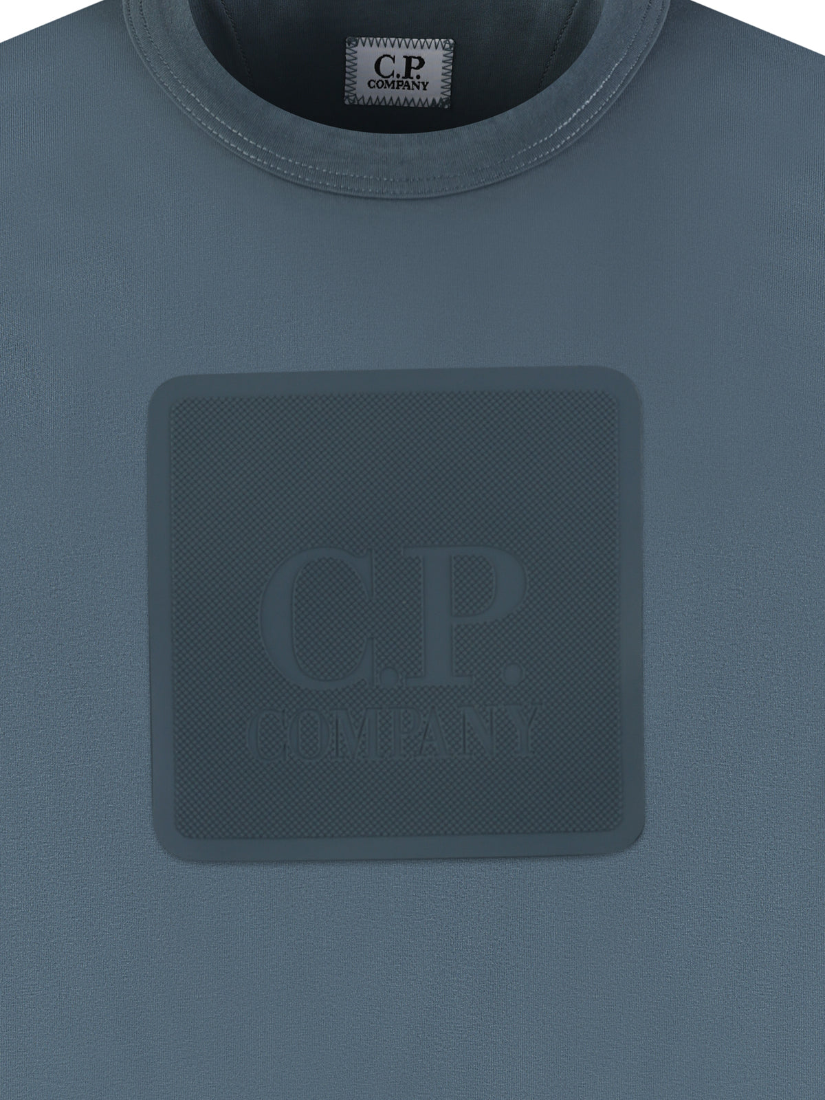 CP Company Rubber Logo Tee Blue