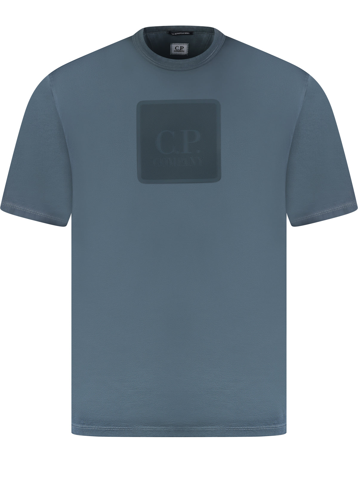 CP Company Rubber Logo Tee Blue