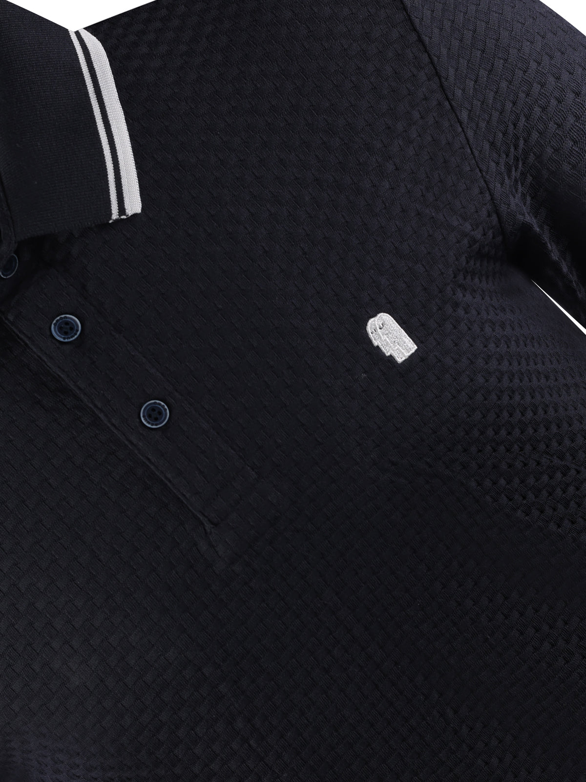 Remus Logo Weave Polo Navy