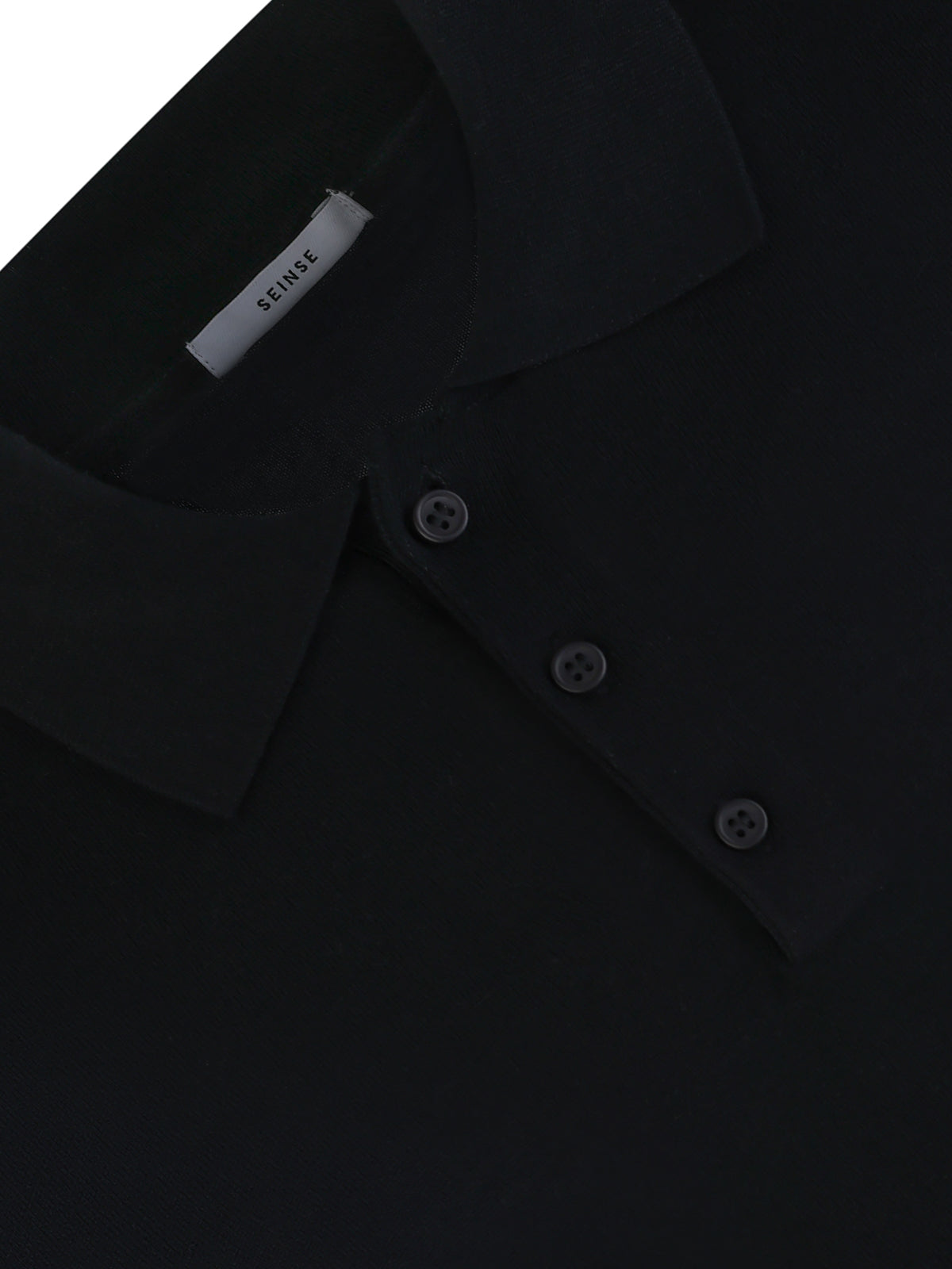 Seinse Knit Polo Black