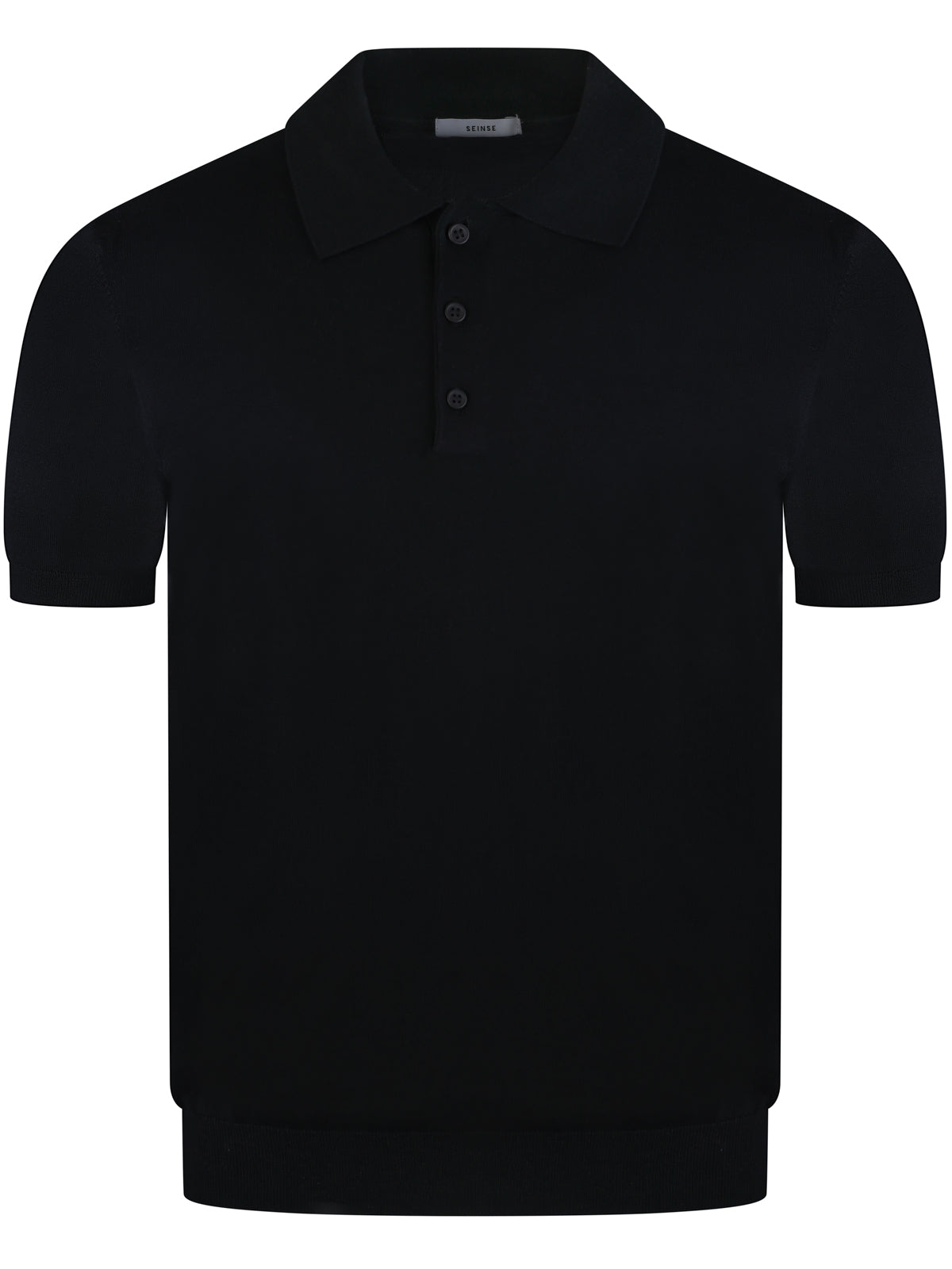 Seinse Knit Polo Black