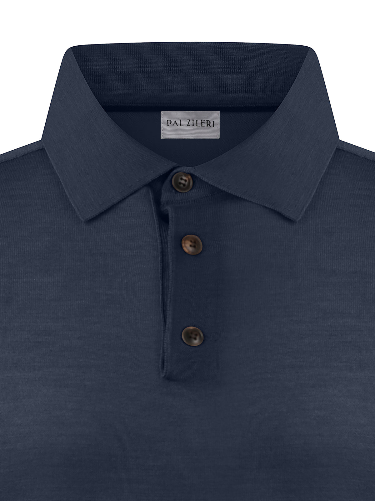 Pal Zileri L/S Polo Knit Navy