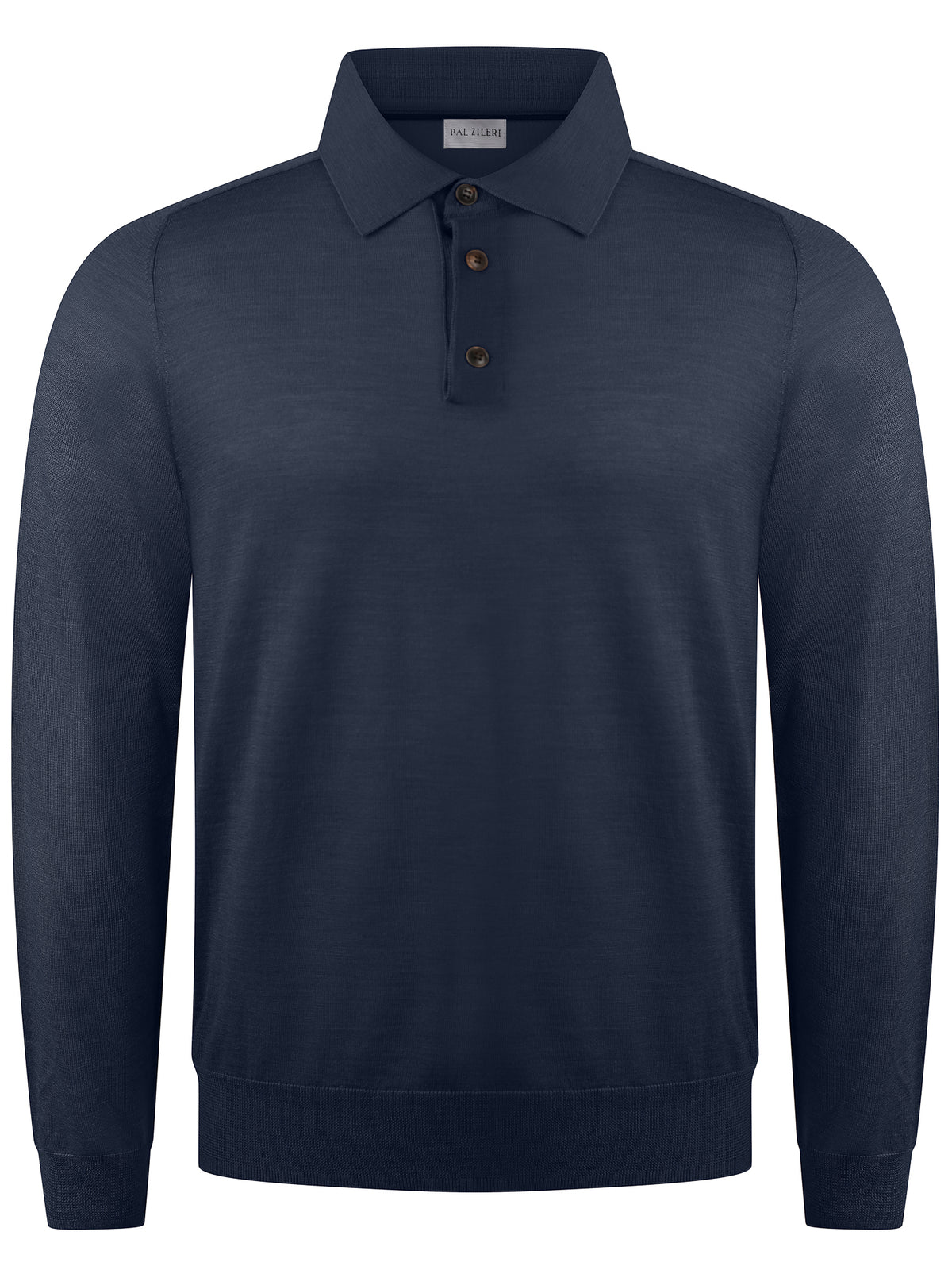 Pal Zileri L/S Polo Knit Navy