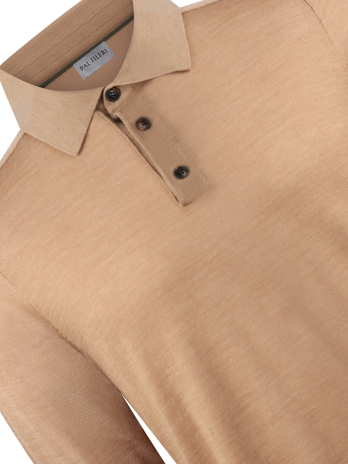 Pal Zileri L/S Polo Knit Camel