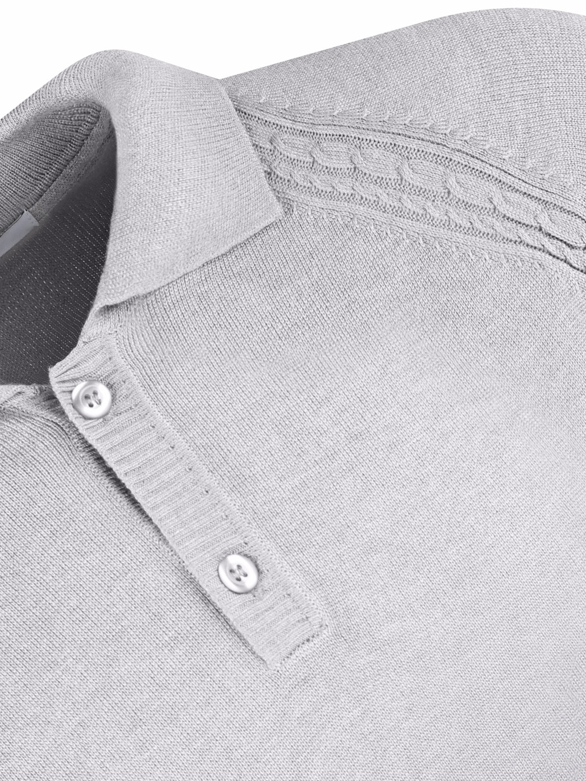 Seinse Ribbed Polo Grey