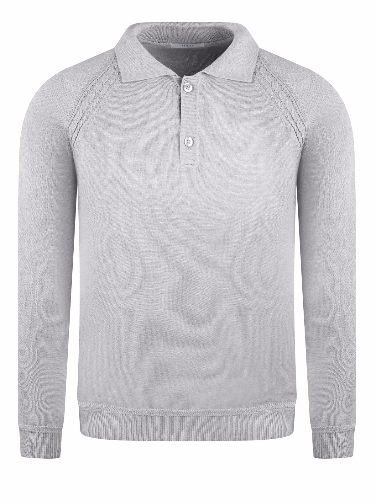 Seinse Ribbed Polo Grey