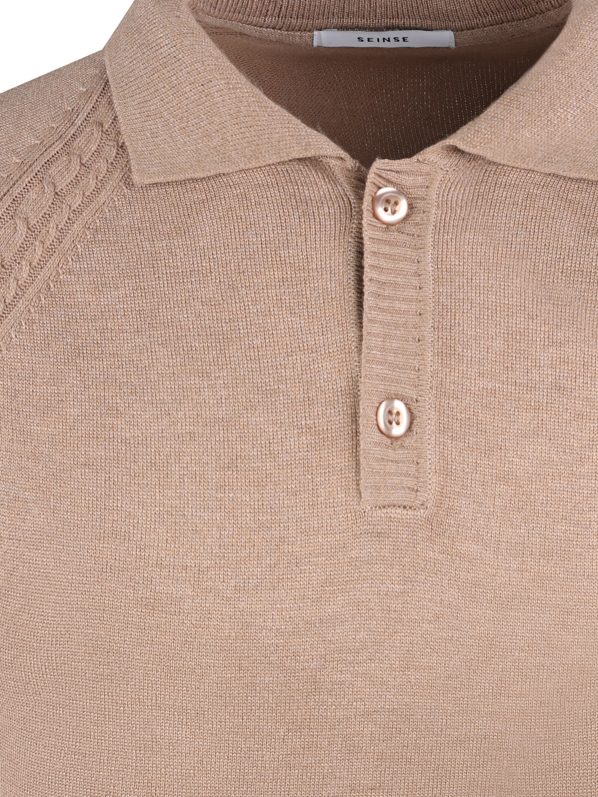 Seinse Ribbed Polo Camel