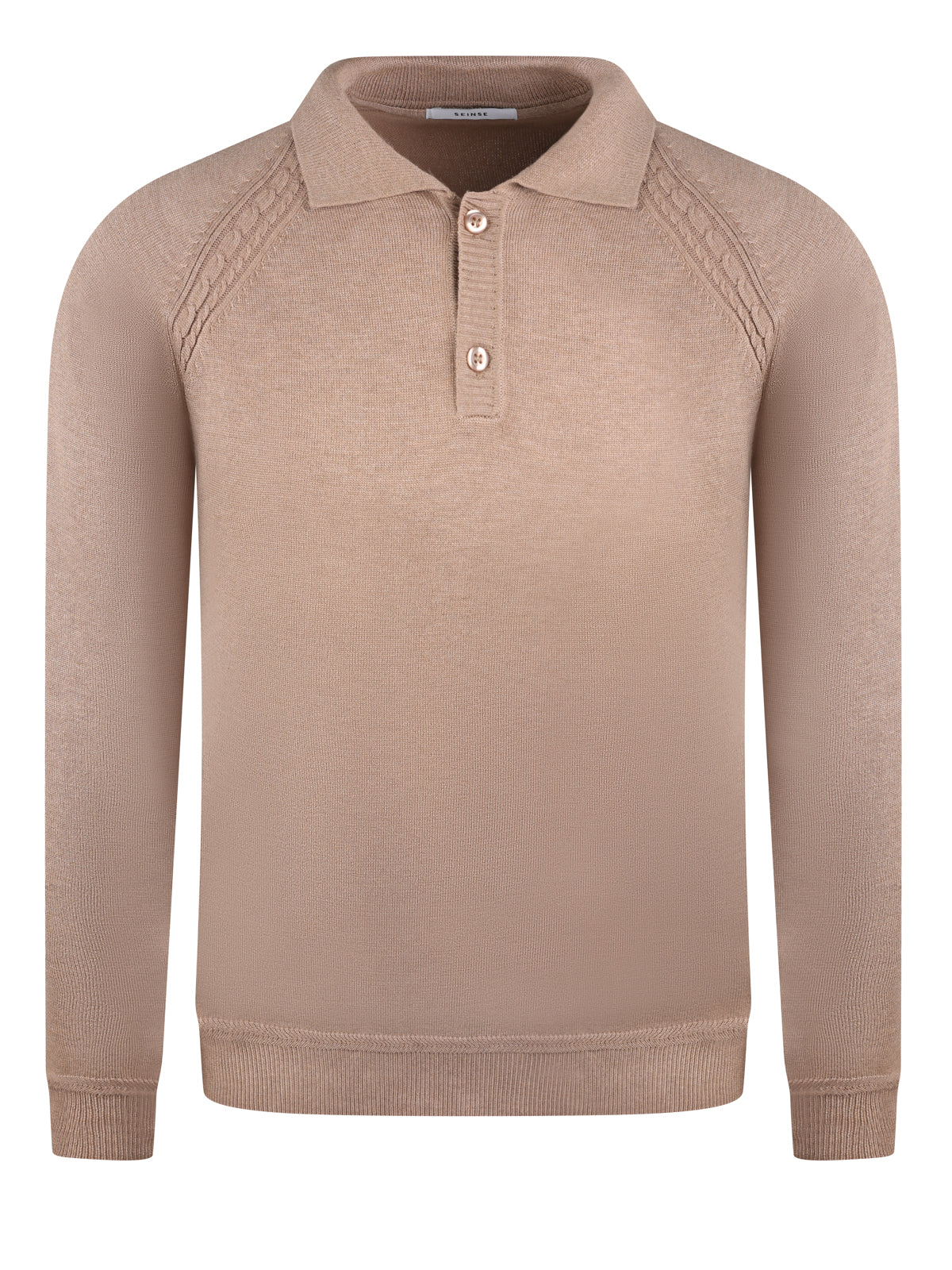 Seinse Ribbed Polo Camel