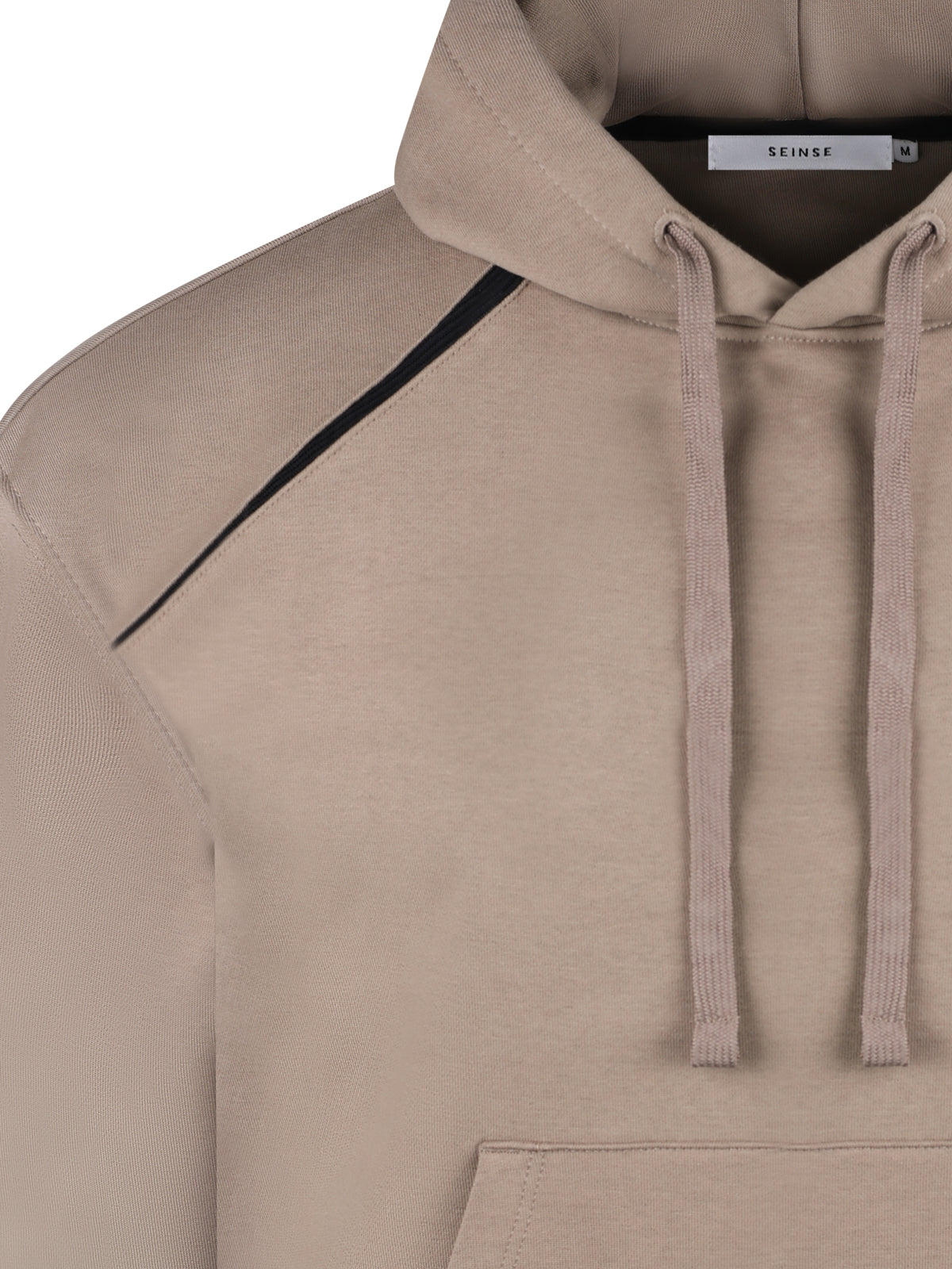 Seinse Contrast Zip Hoody Beige