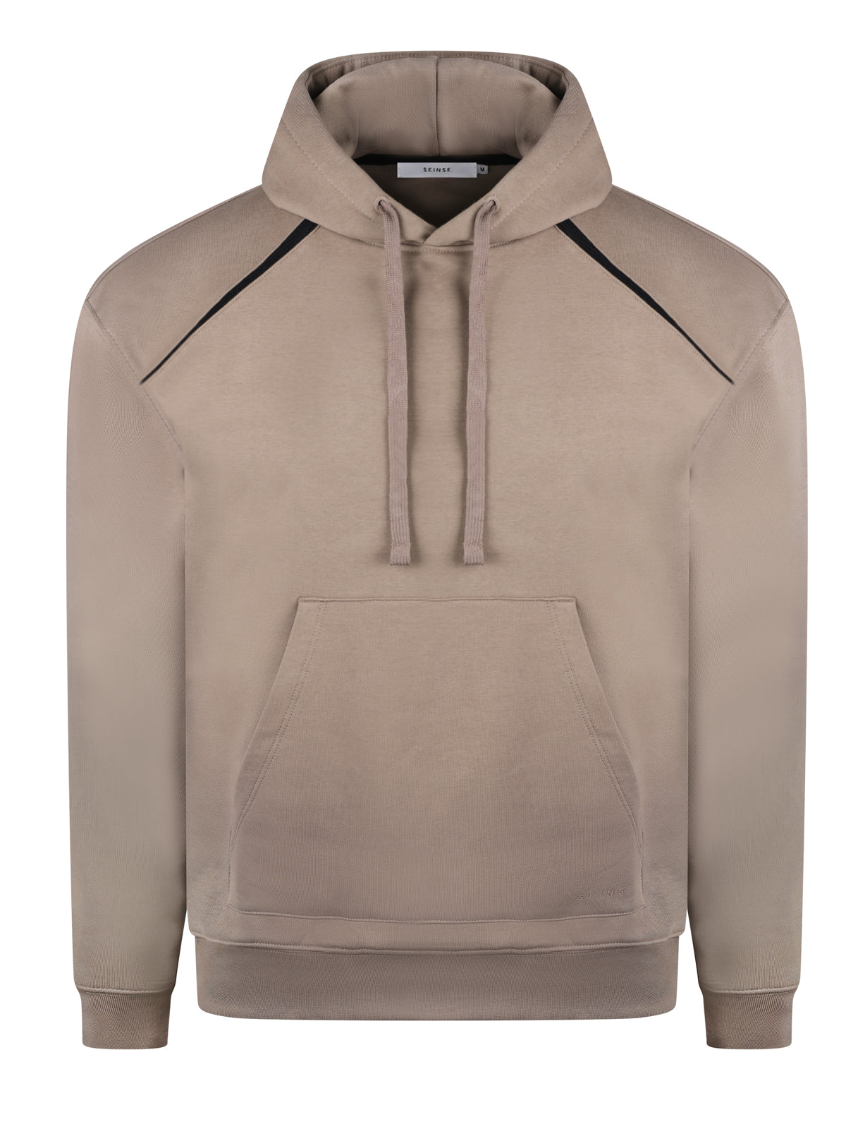 Seinse Contrast Zip Hoody Beige