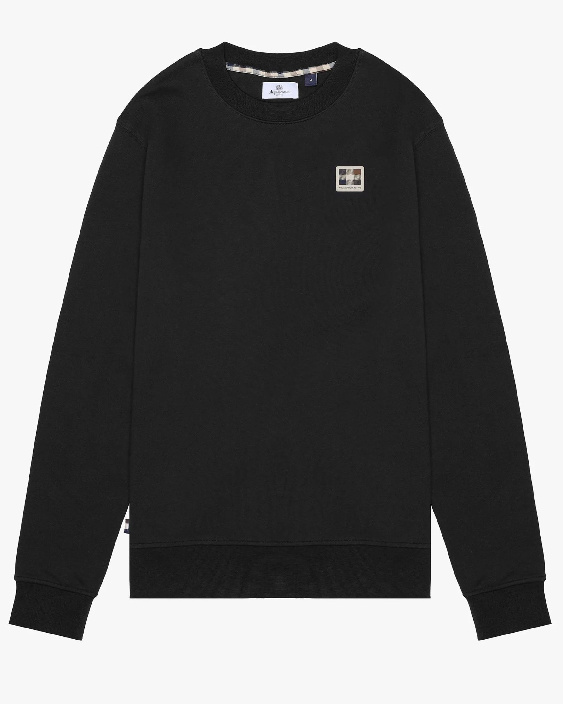 Aquascutum Rubber Logo Sweat Black
