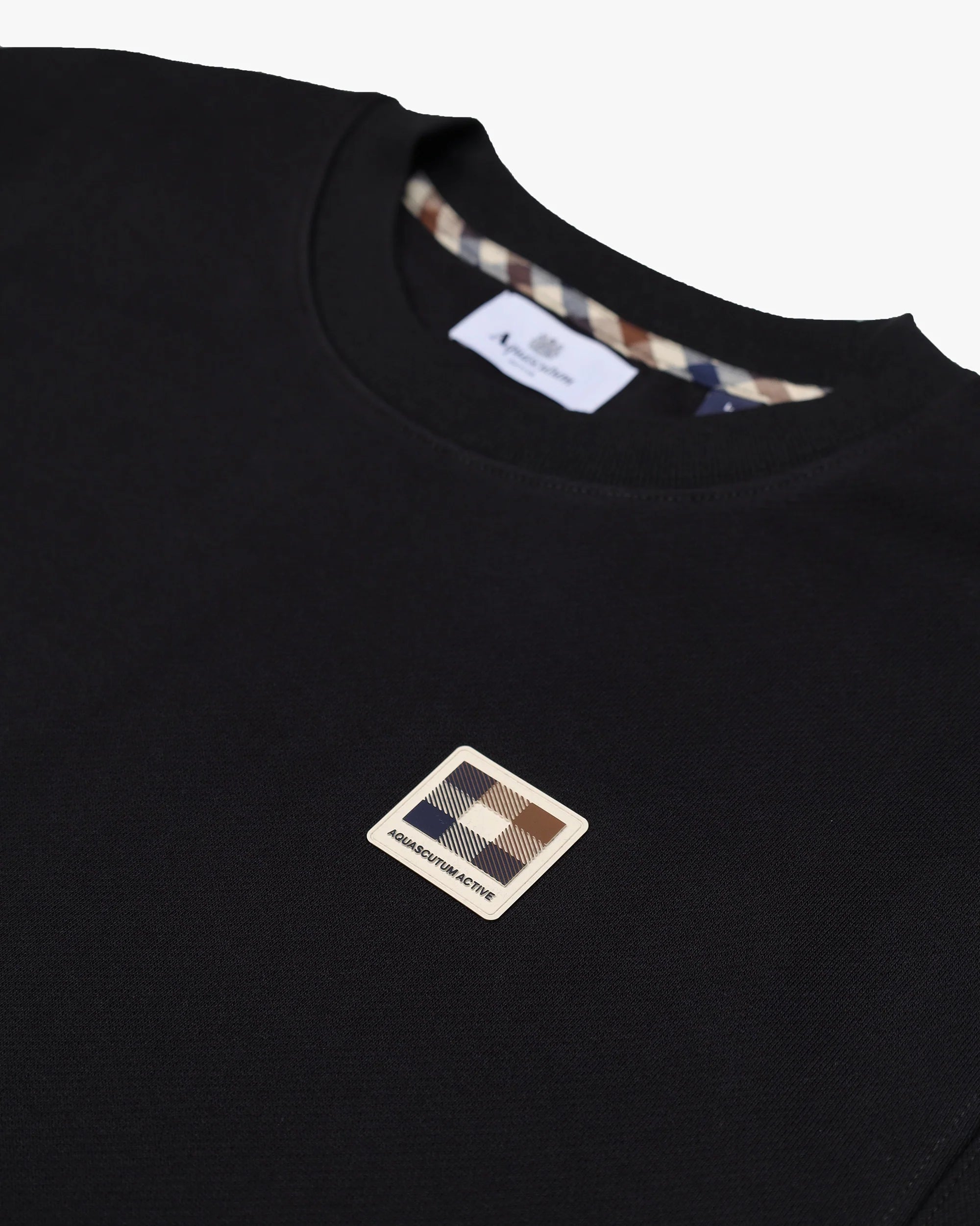 Aquascutum Rubber Logo Sweat Black