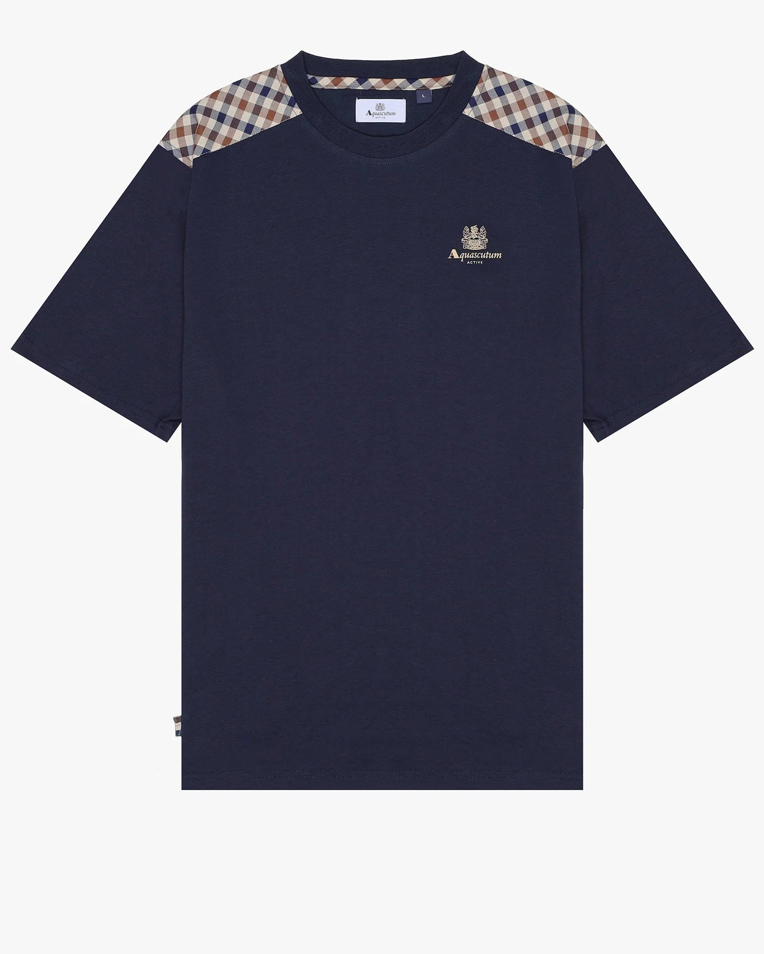 Aquascutum Shoulder Check Tee Navy