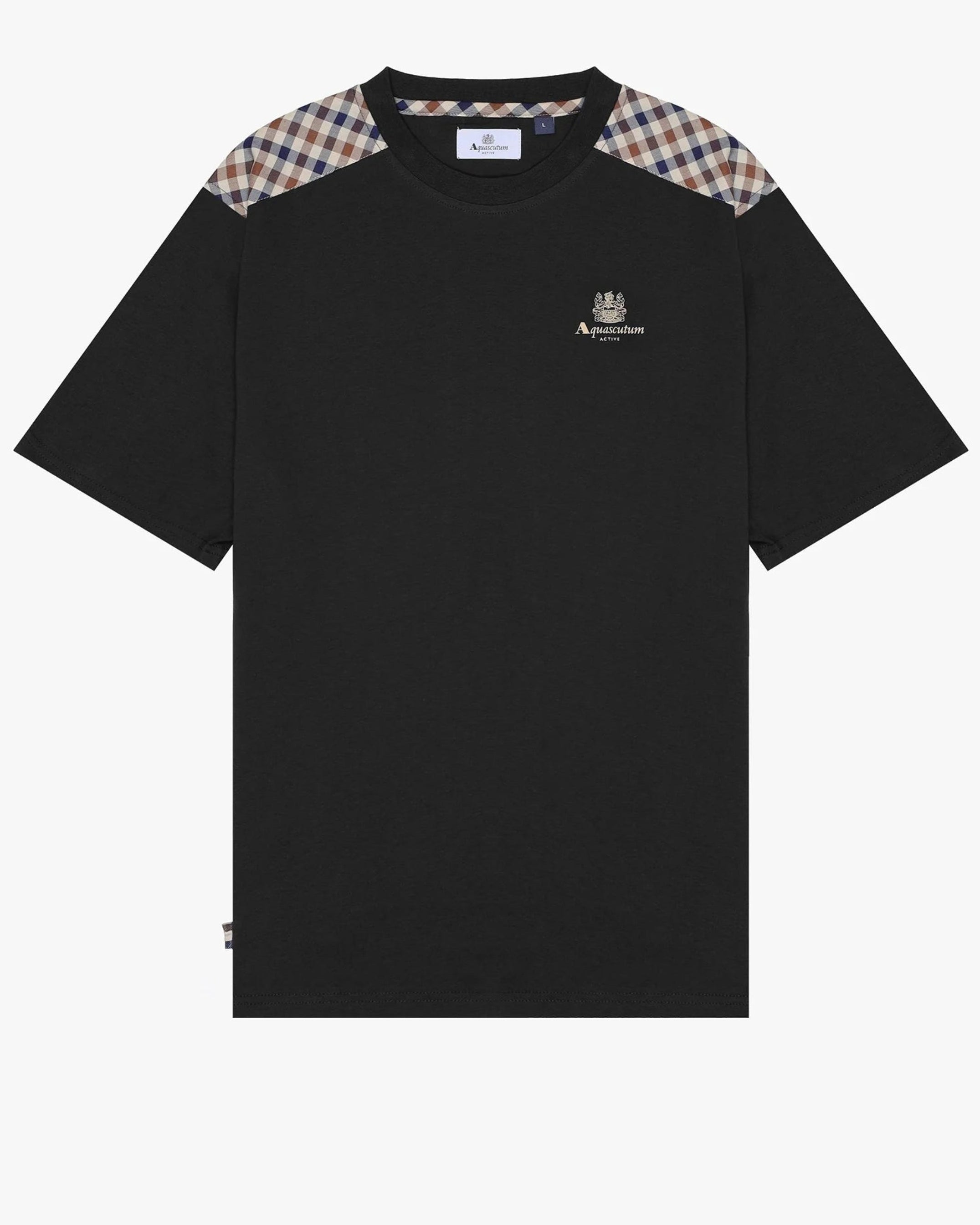 Aquascutum Shoulder Check Tee Black