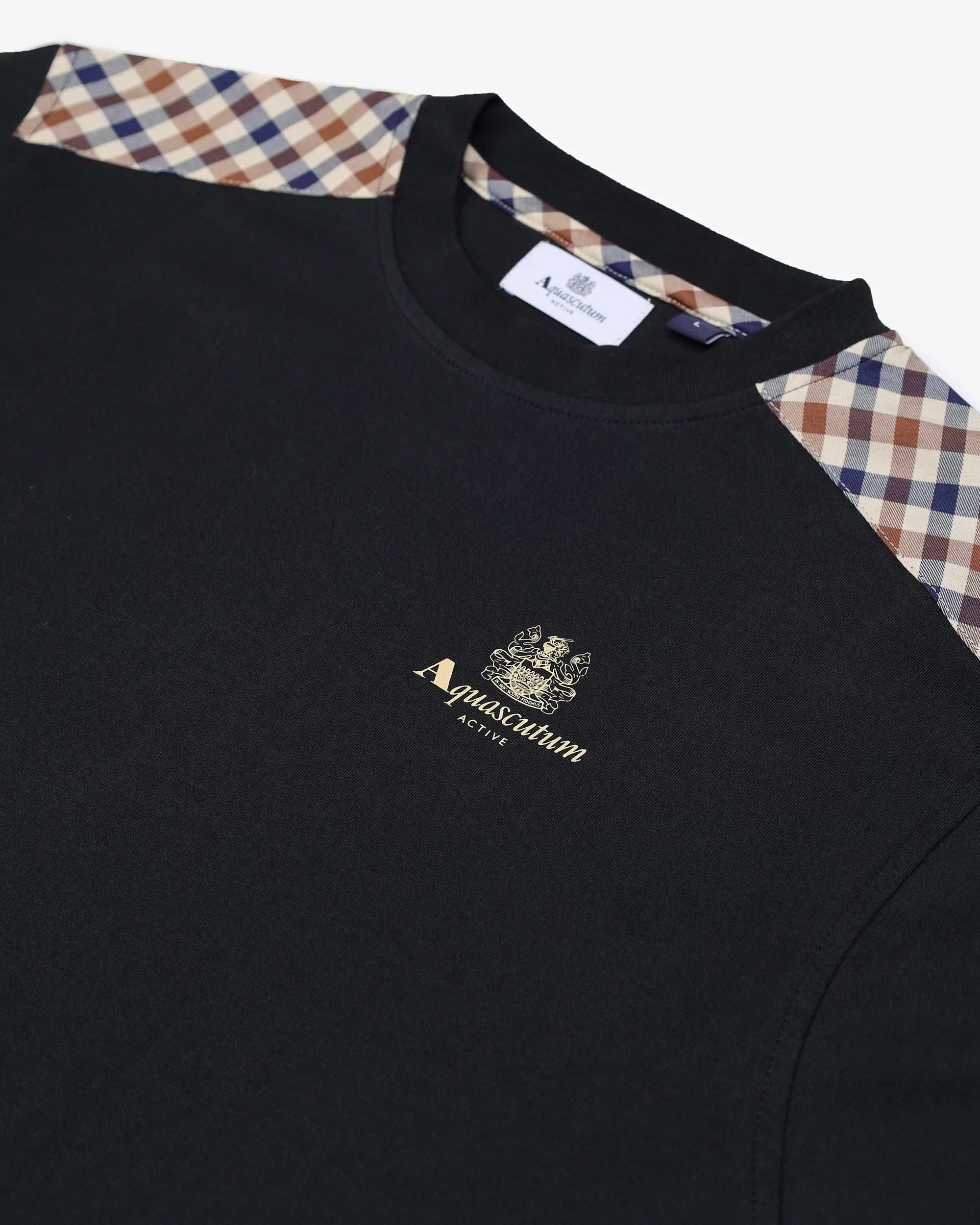 Aquascutum Shoulder Check Tee Black
