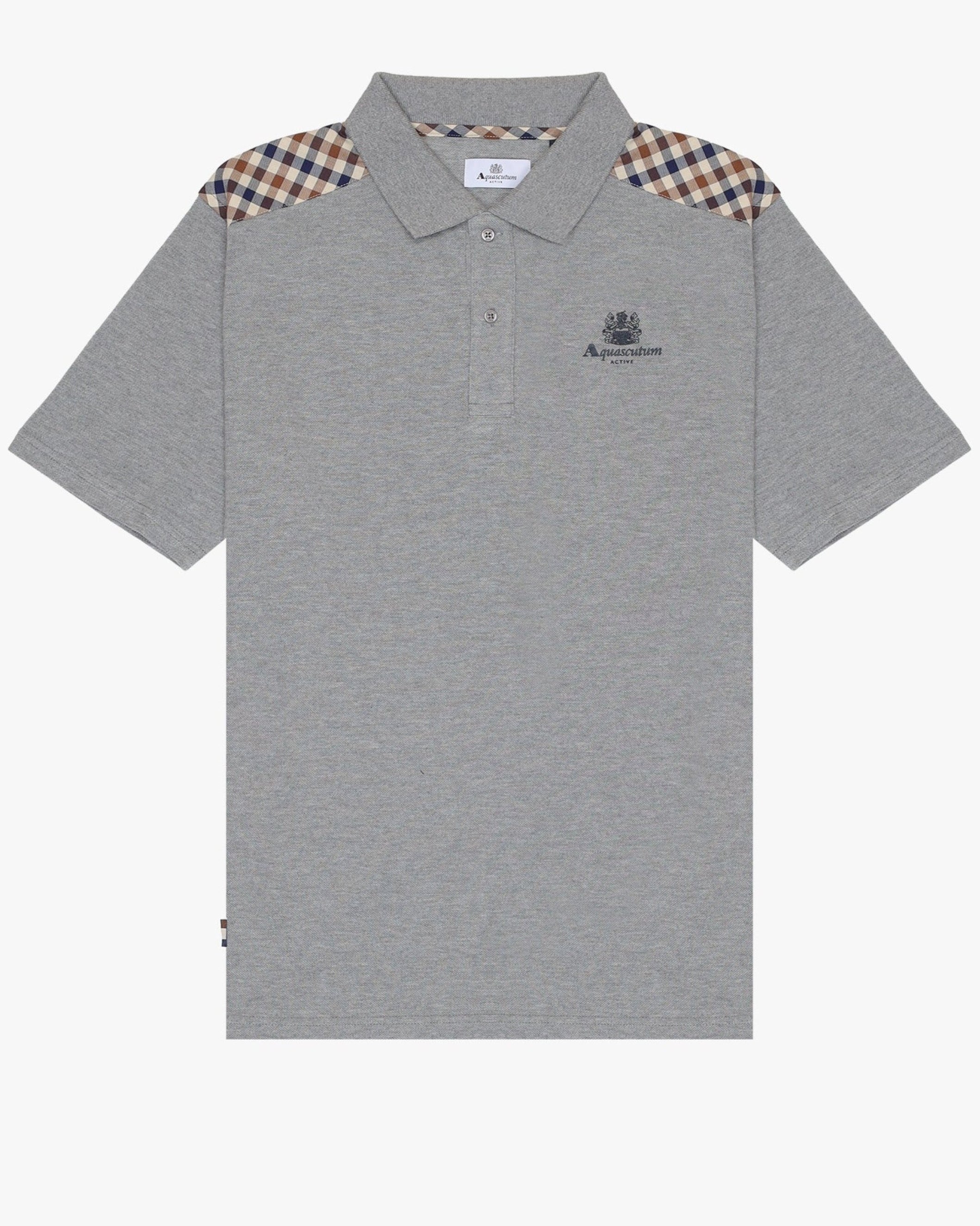 Aquascutum Shoulder Check Polo Grey