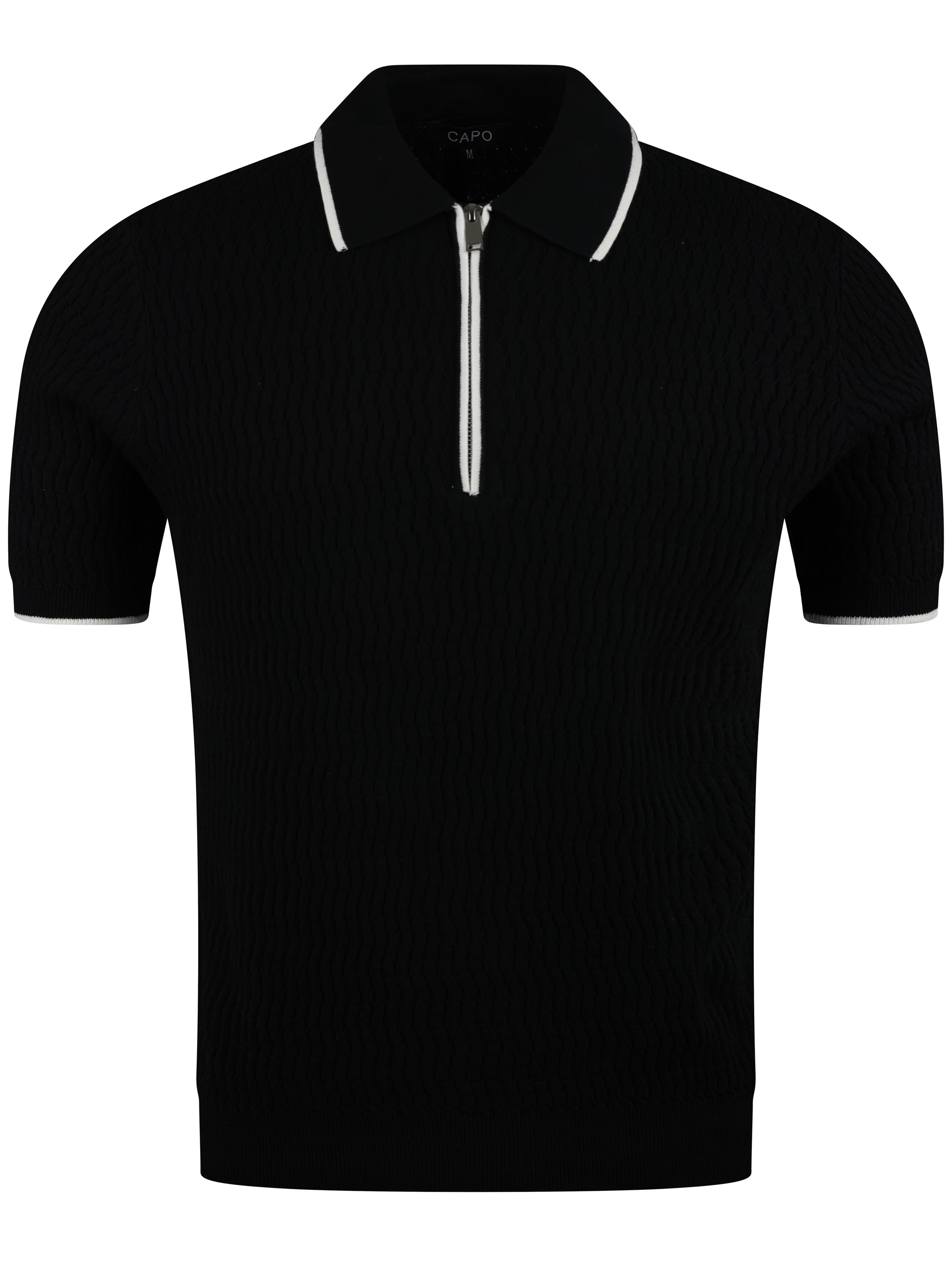 Load image into Gallery viewer, Capo Zig Zag Polo  Black
