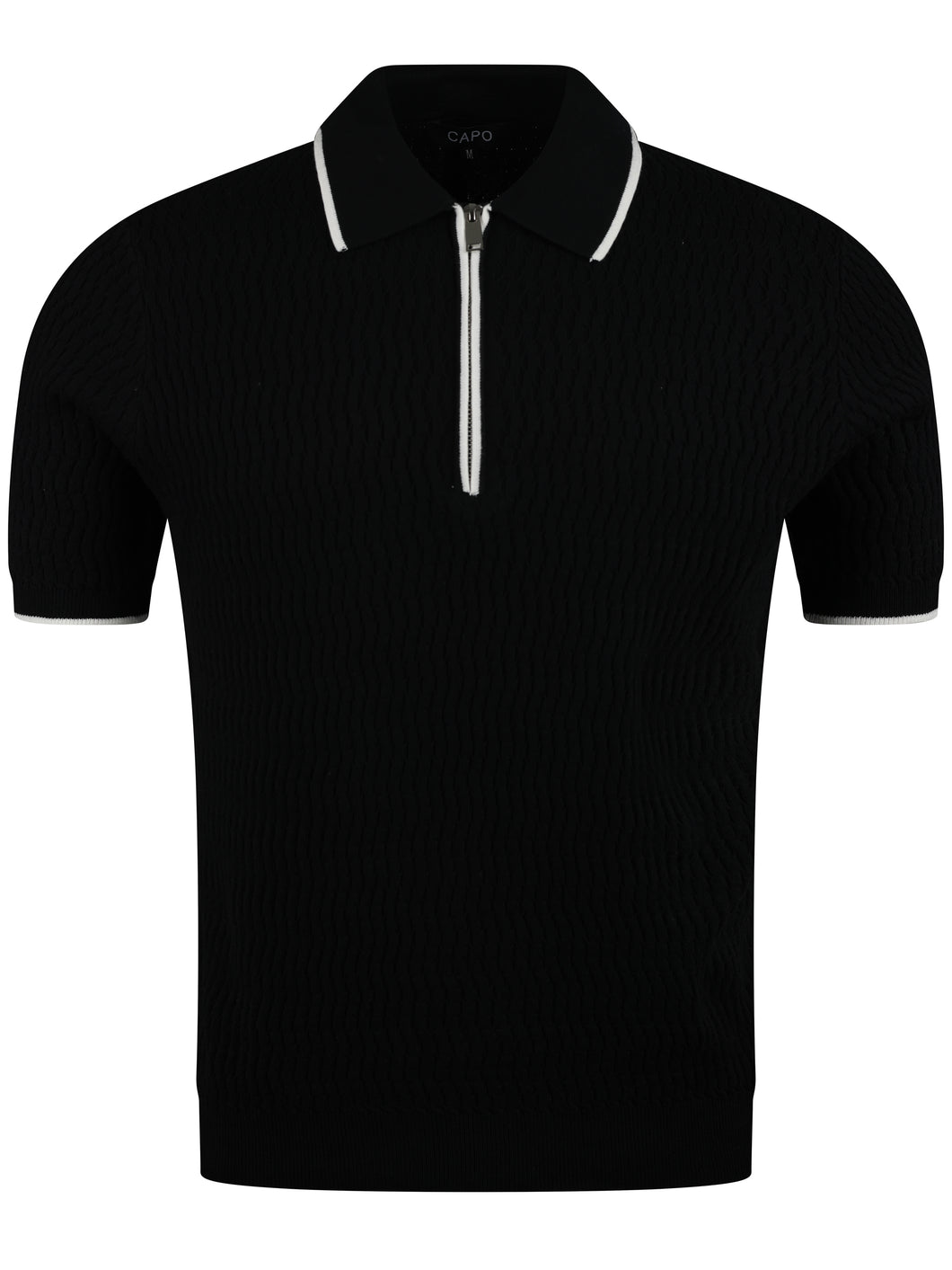 Capo Zig Zag Polo  Black