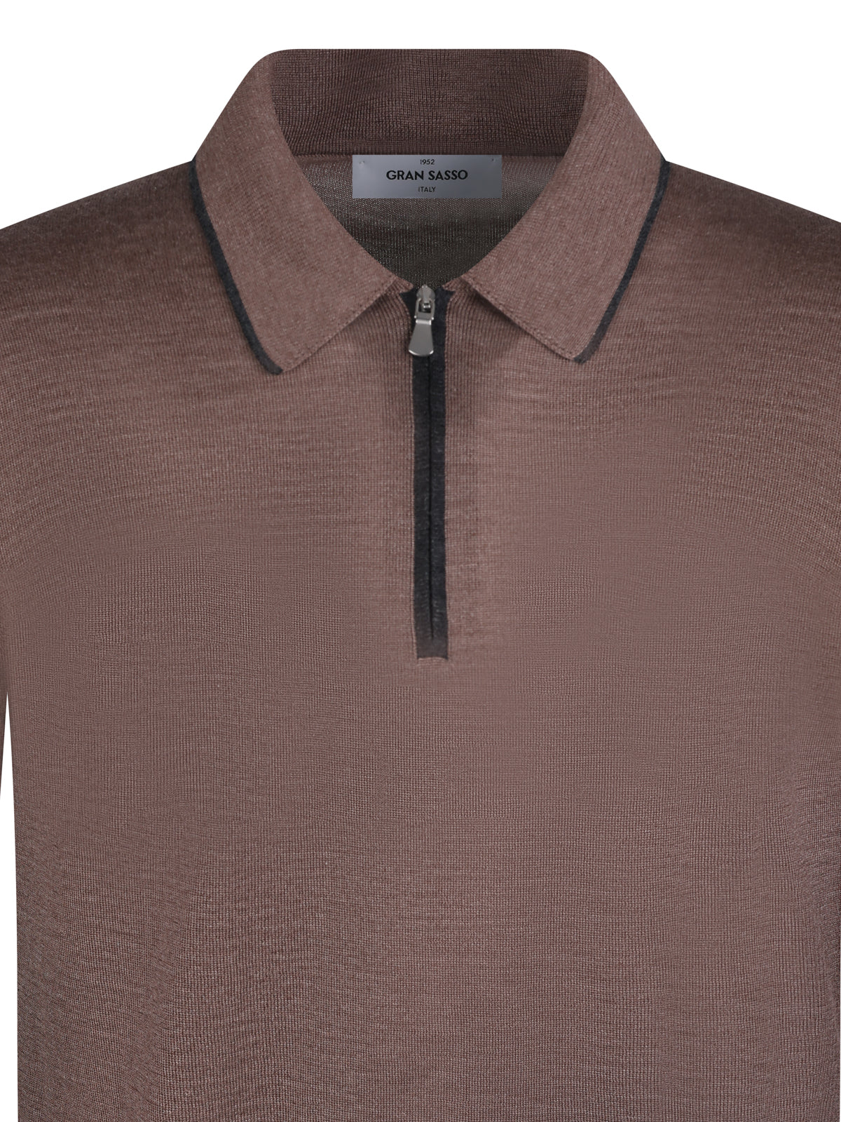 Gran Sasso Silk Tipped Polo Tan