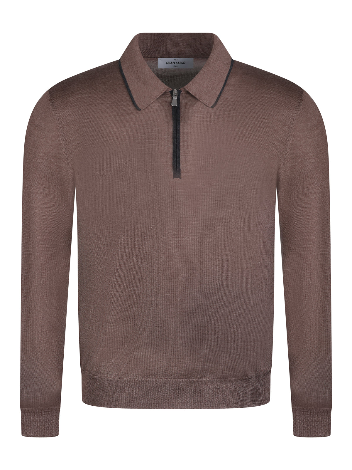 Gran Sasso Silk Tipped Polo Tan
