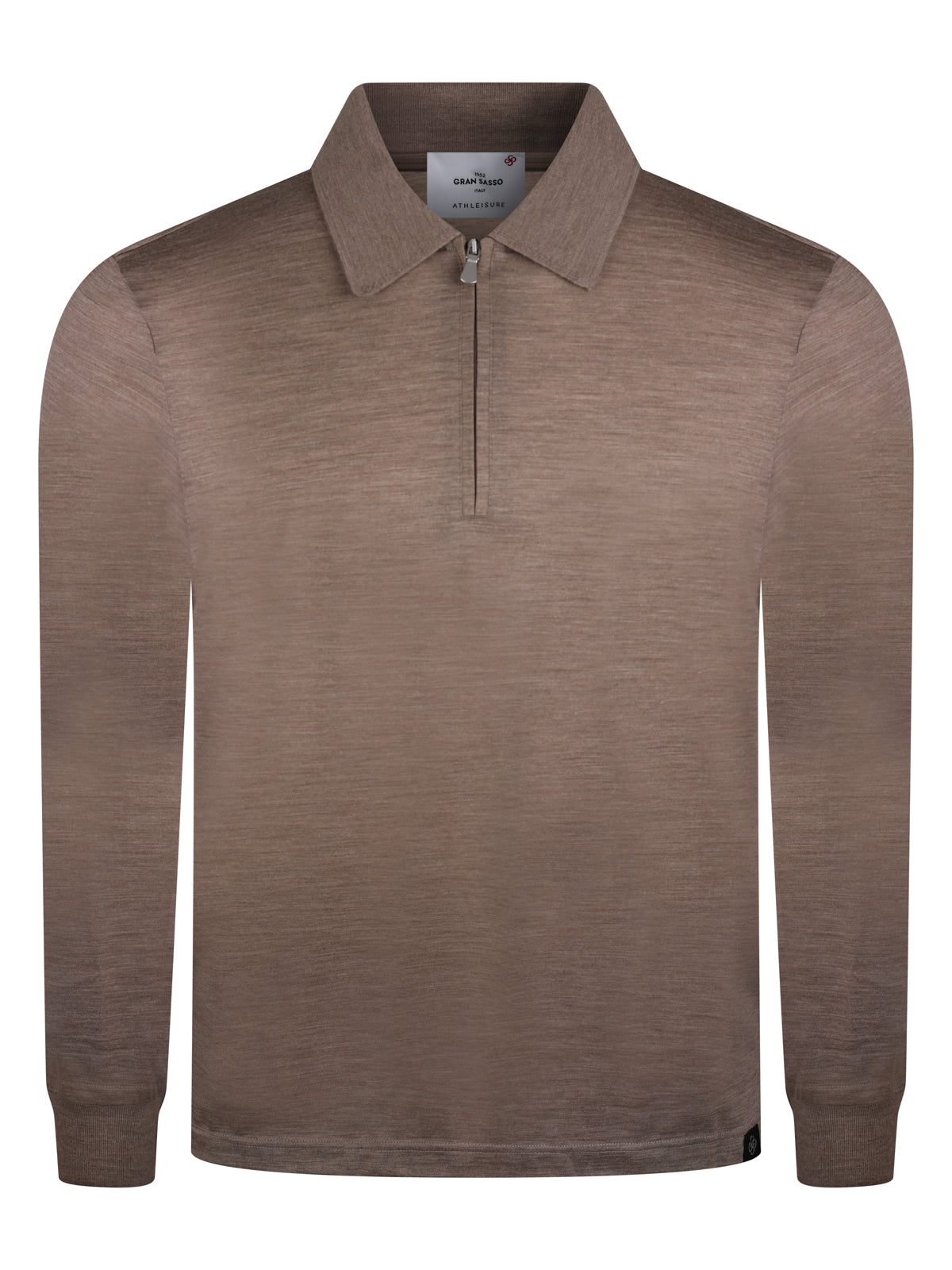 Gran Sasso Zip Polo Cuff Tan