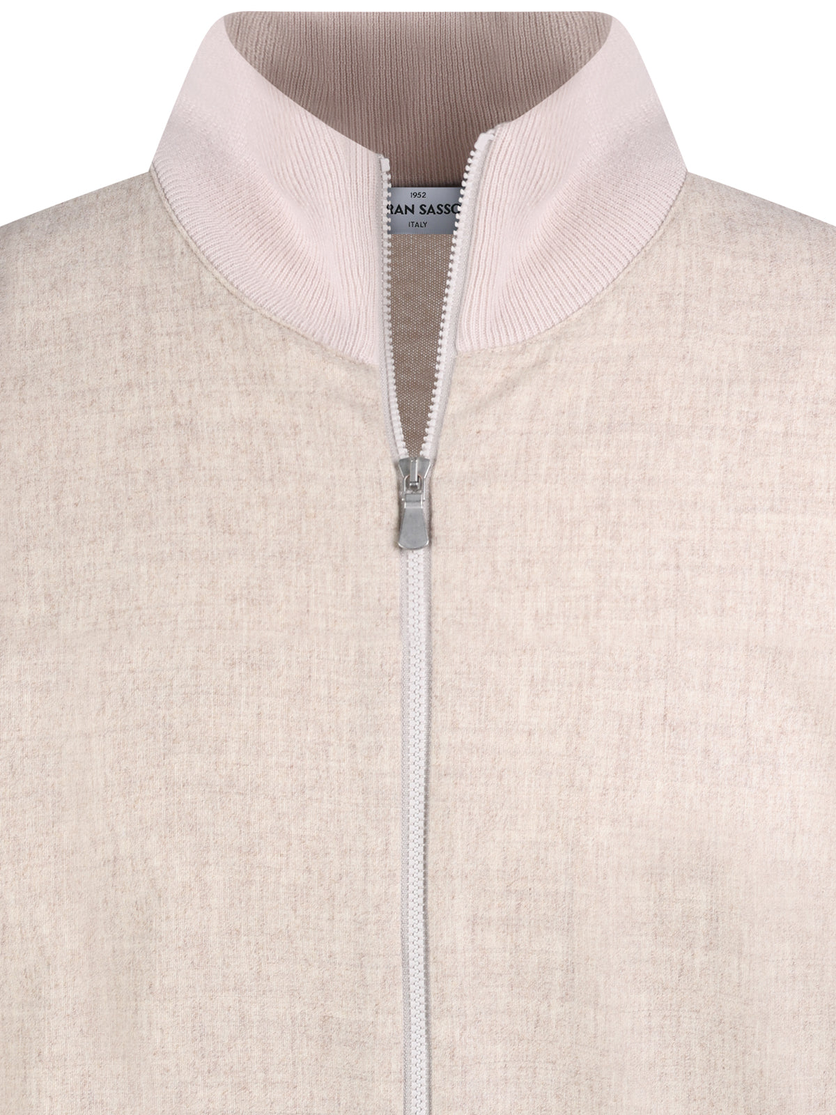 Gran Sasso Wool Zip Jacket Beige