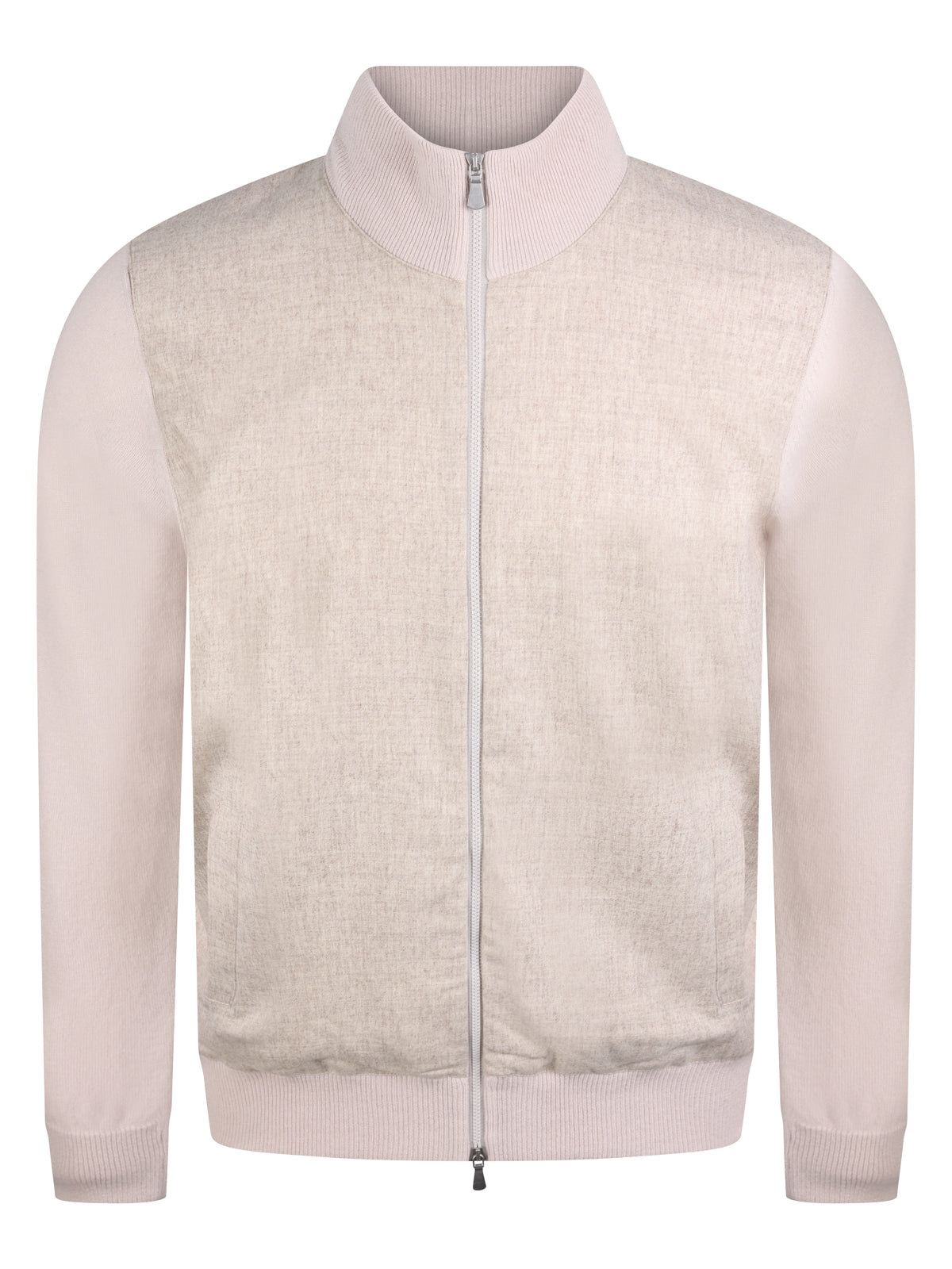 Gran Sasso Wool Zip Jacket Beige