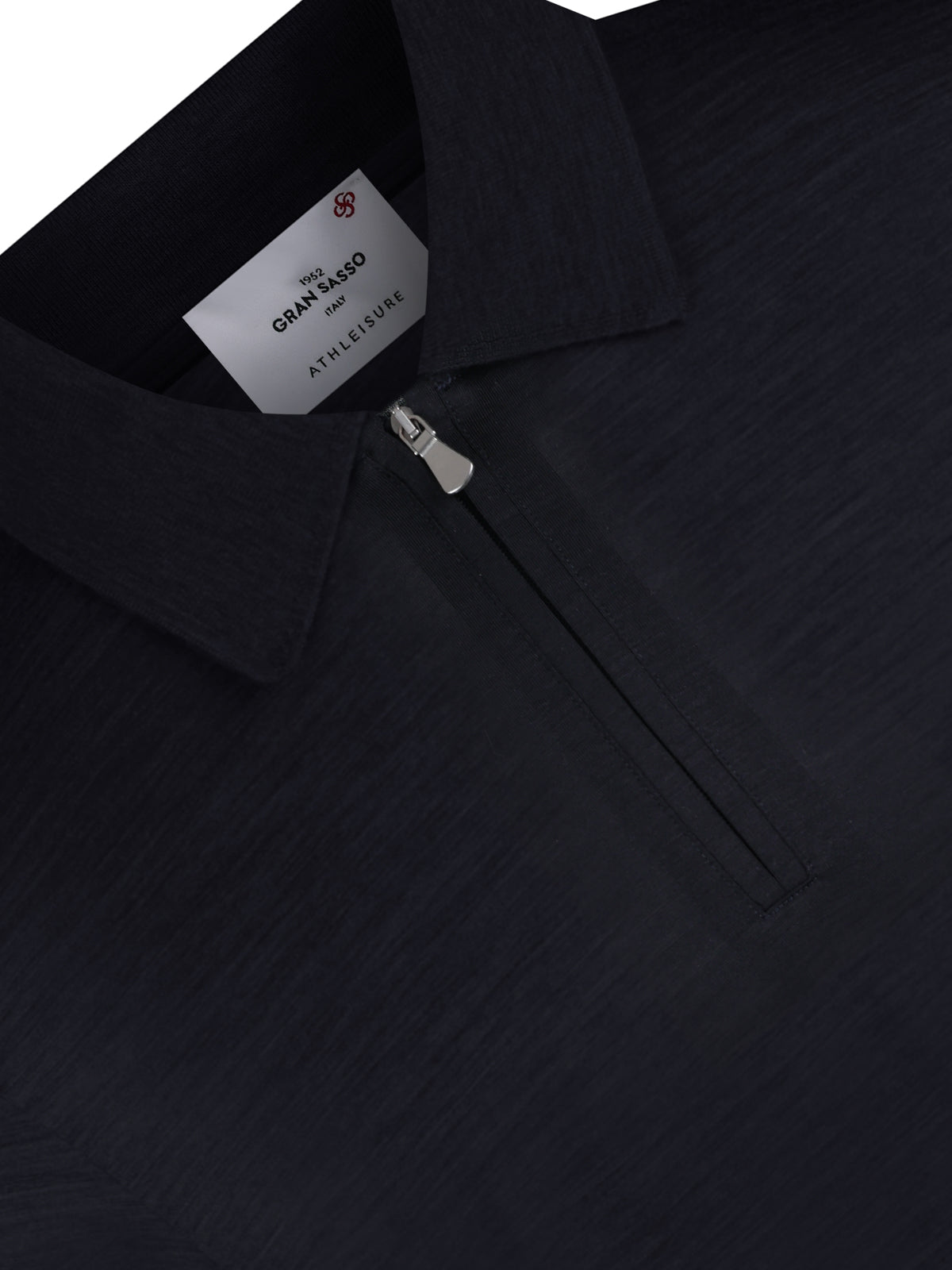 Gran Sasso Zip Polo Cuff Navy