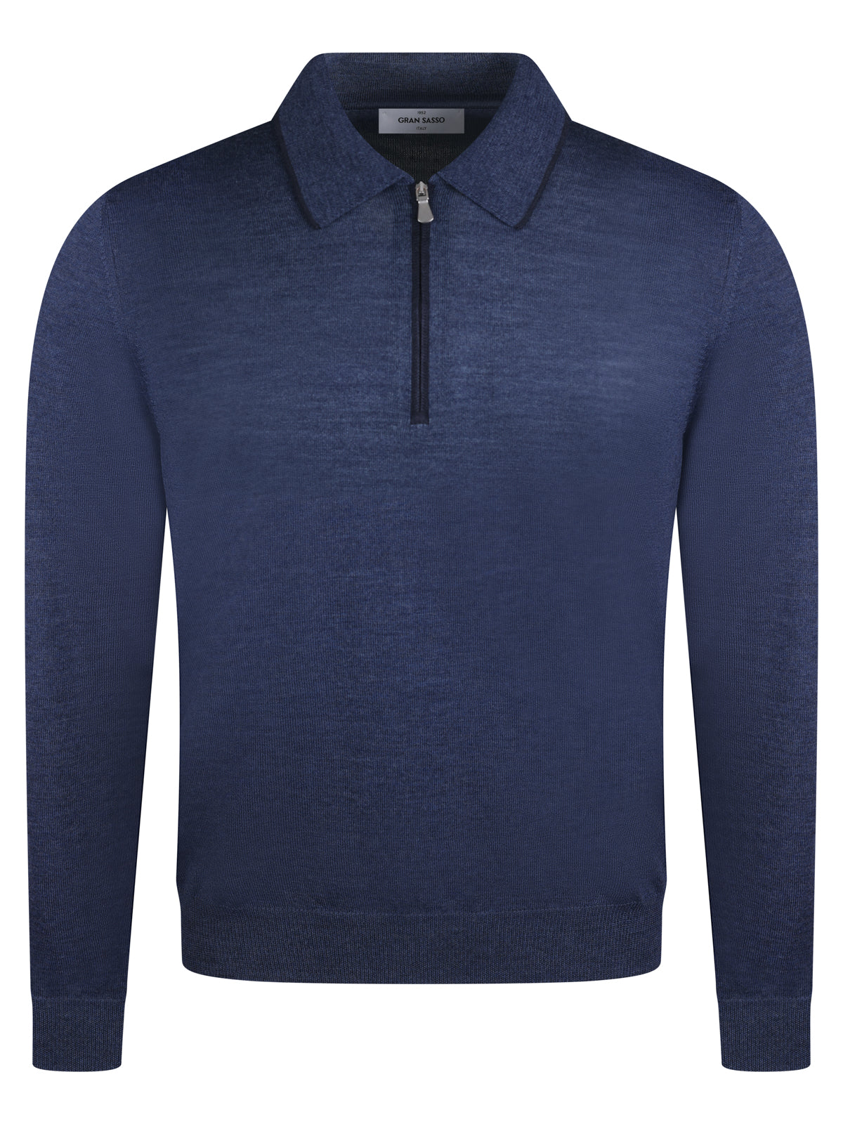 Gran Sasso Silk Tipped Polo Indigo