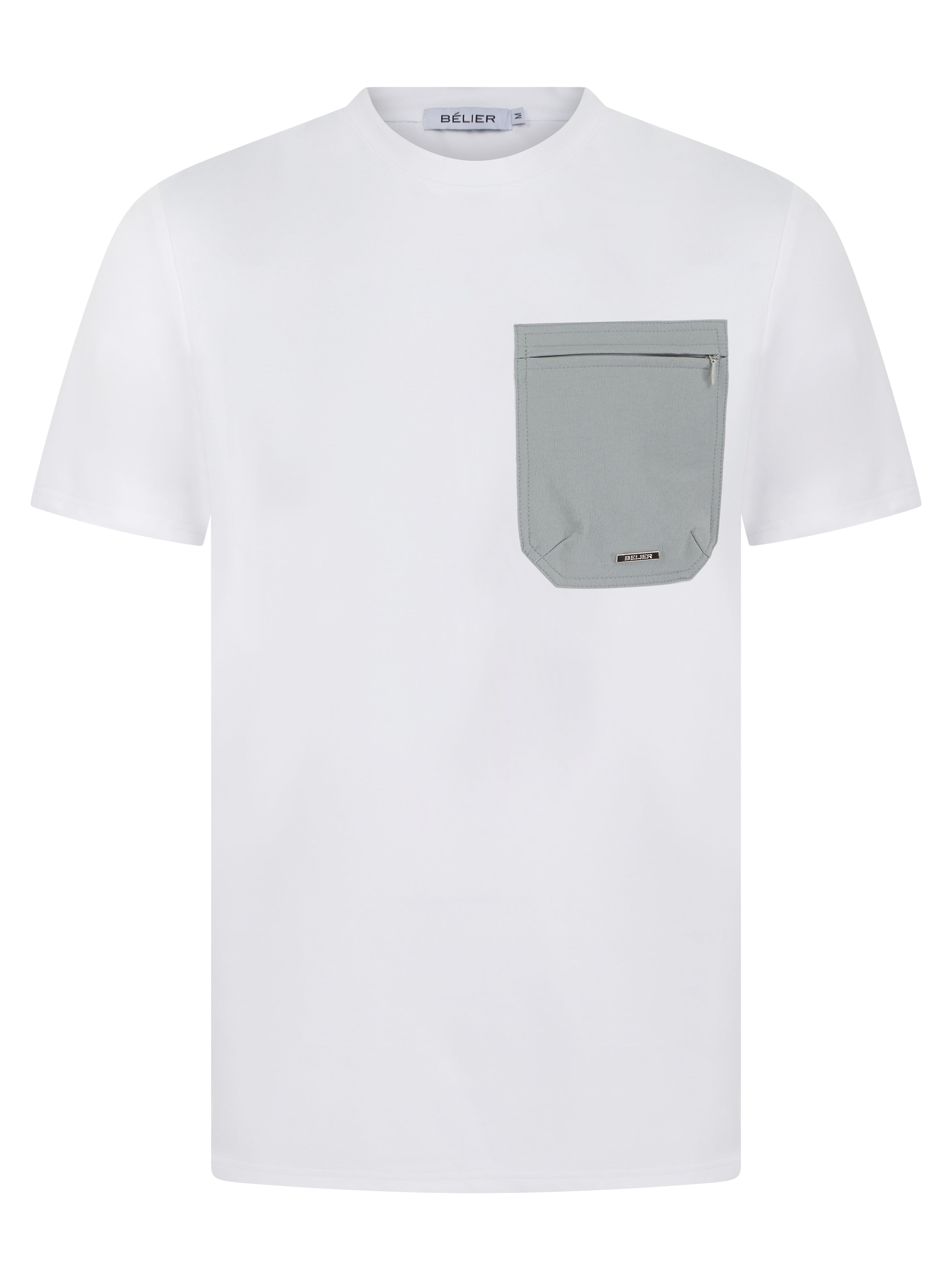 Load image into Gallery viewer, Belier Tech Pocket Tee White
