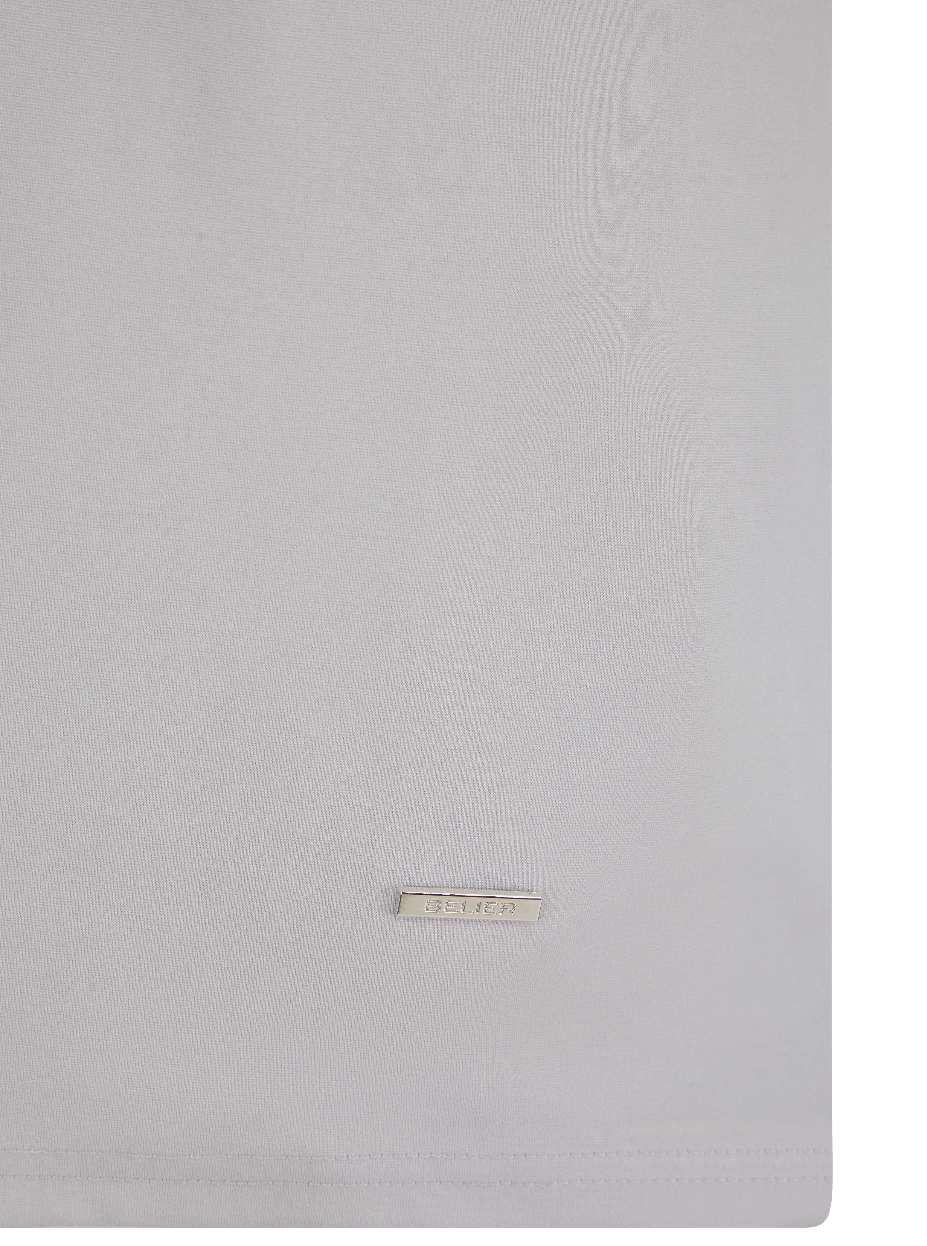 Belier Premium Zip Polo Pebble