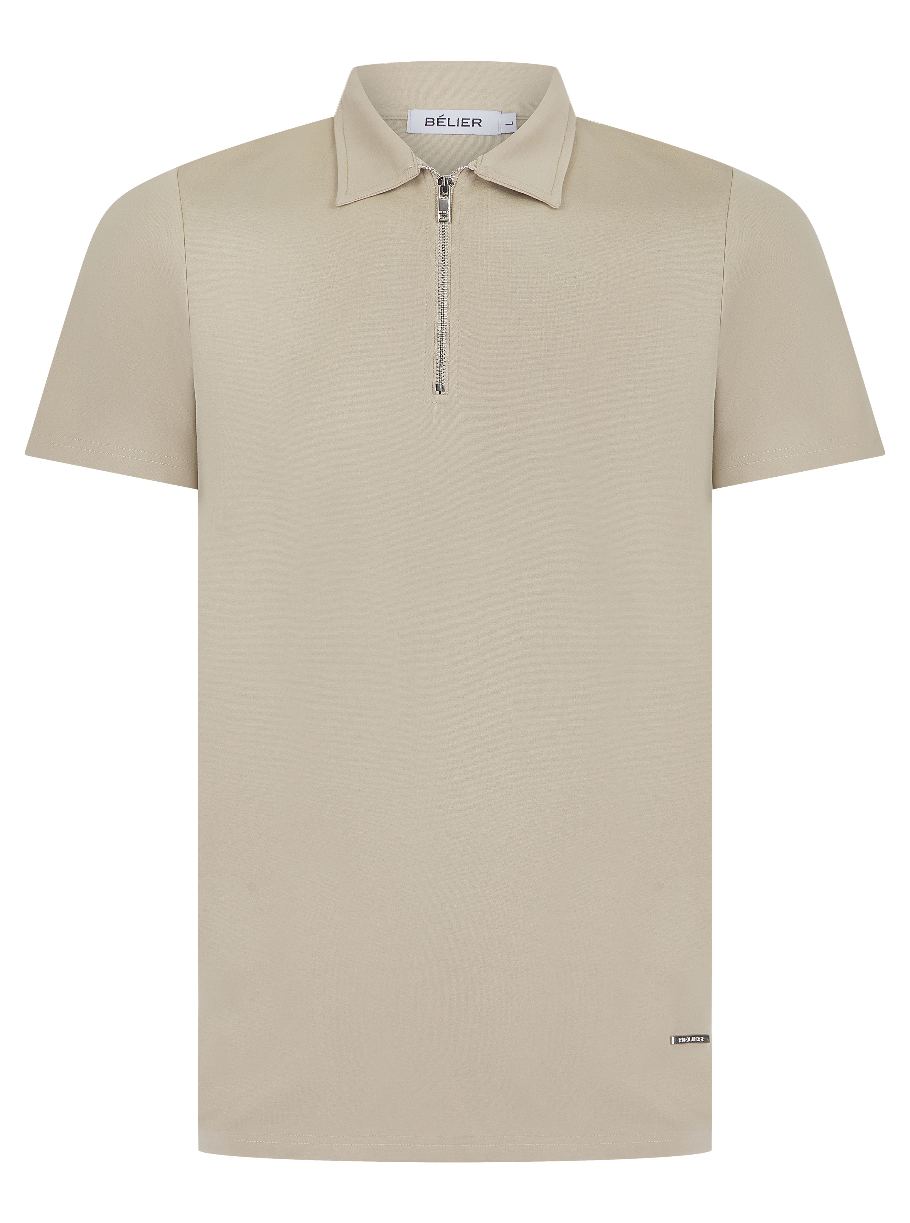 Load image into Gallery viewer, Belier Premium Zip Polo Taupe
