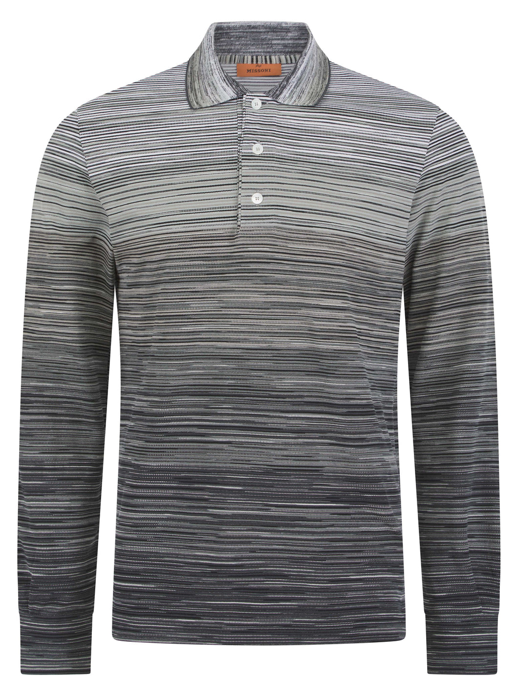 Missoni Classic Stripe Long Polo Shirt Grey