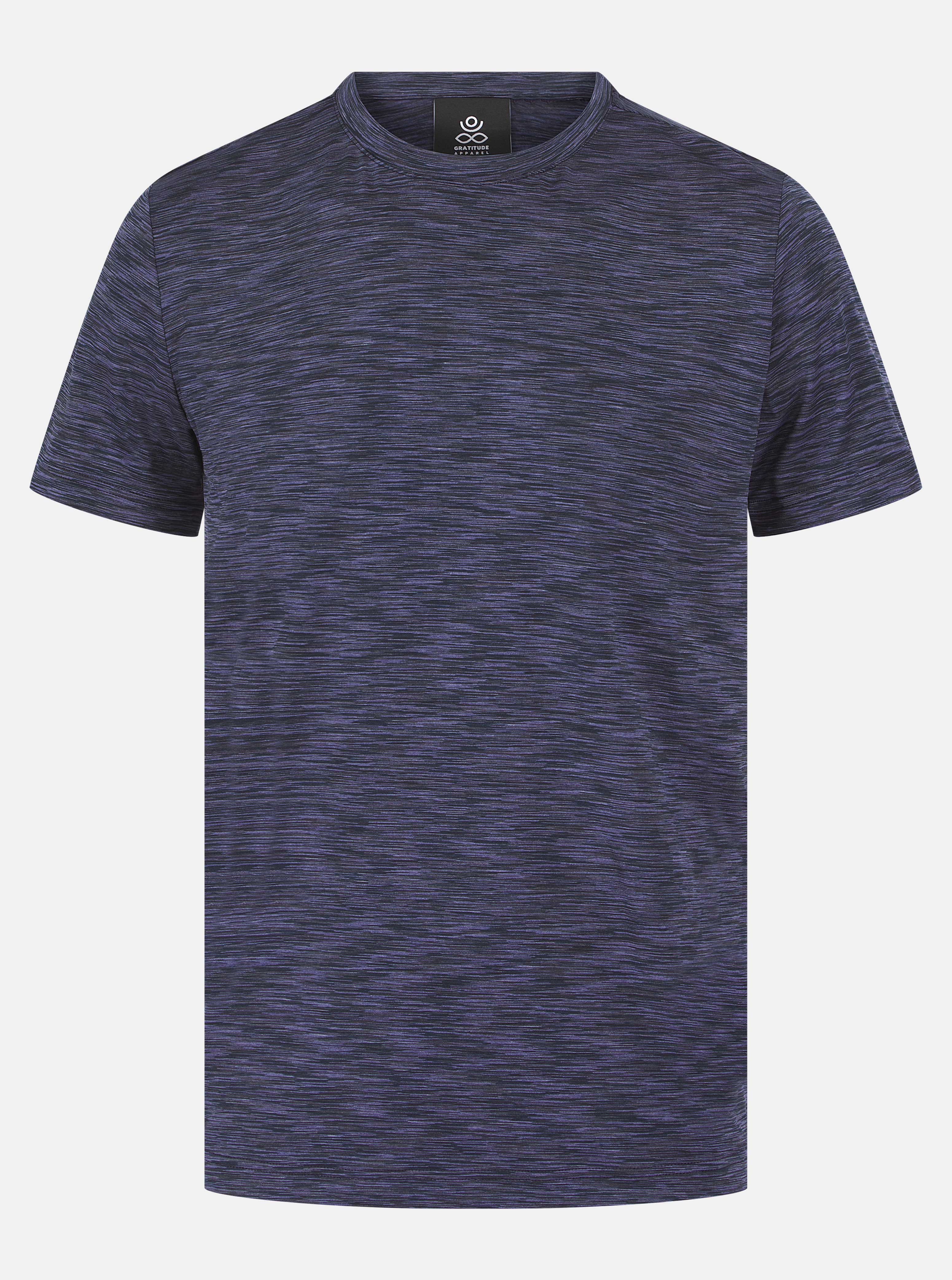 Load image into Gallery viewer, Gratitude Stripe T Shirt Purple
