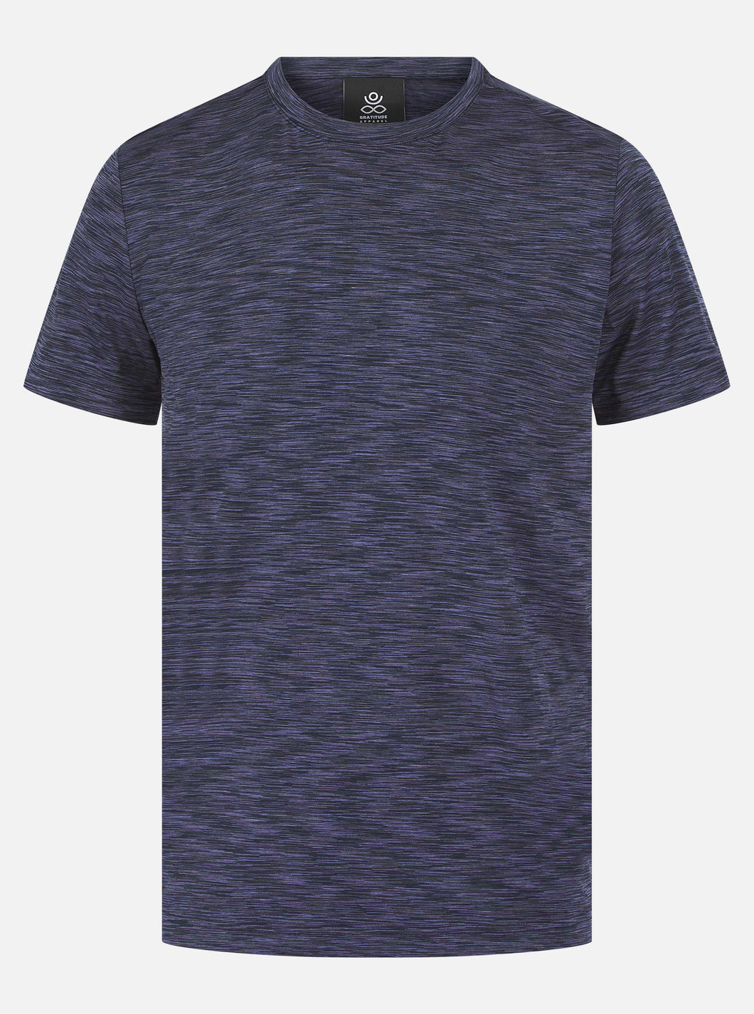 Gratitude Stripe T Shirt Purple